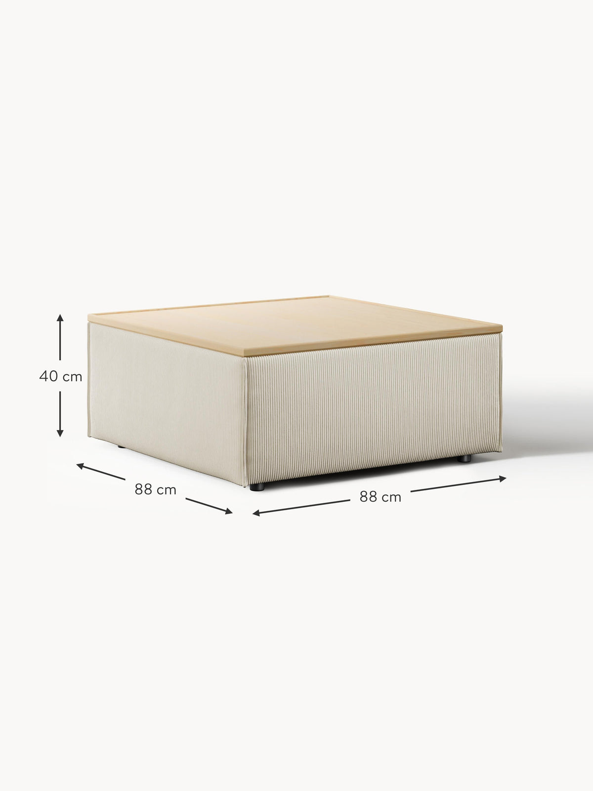 Lennon Corduroy Ottoman with Storage
