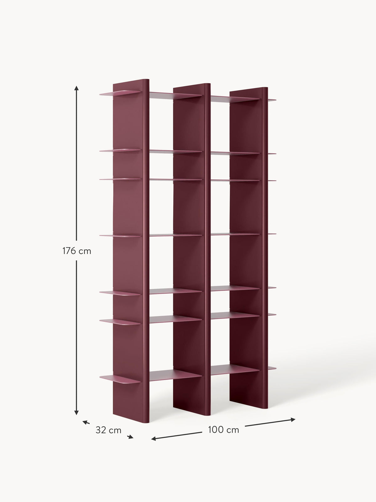 Rami Tall Shelving Unit with Metal Elements