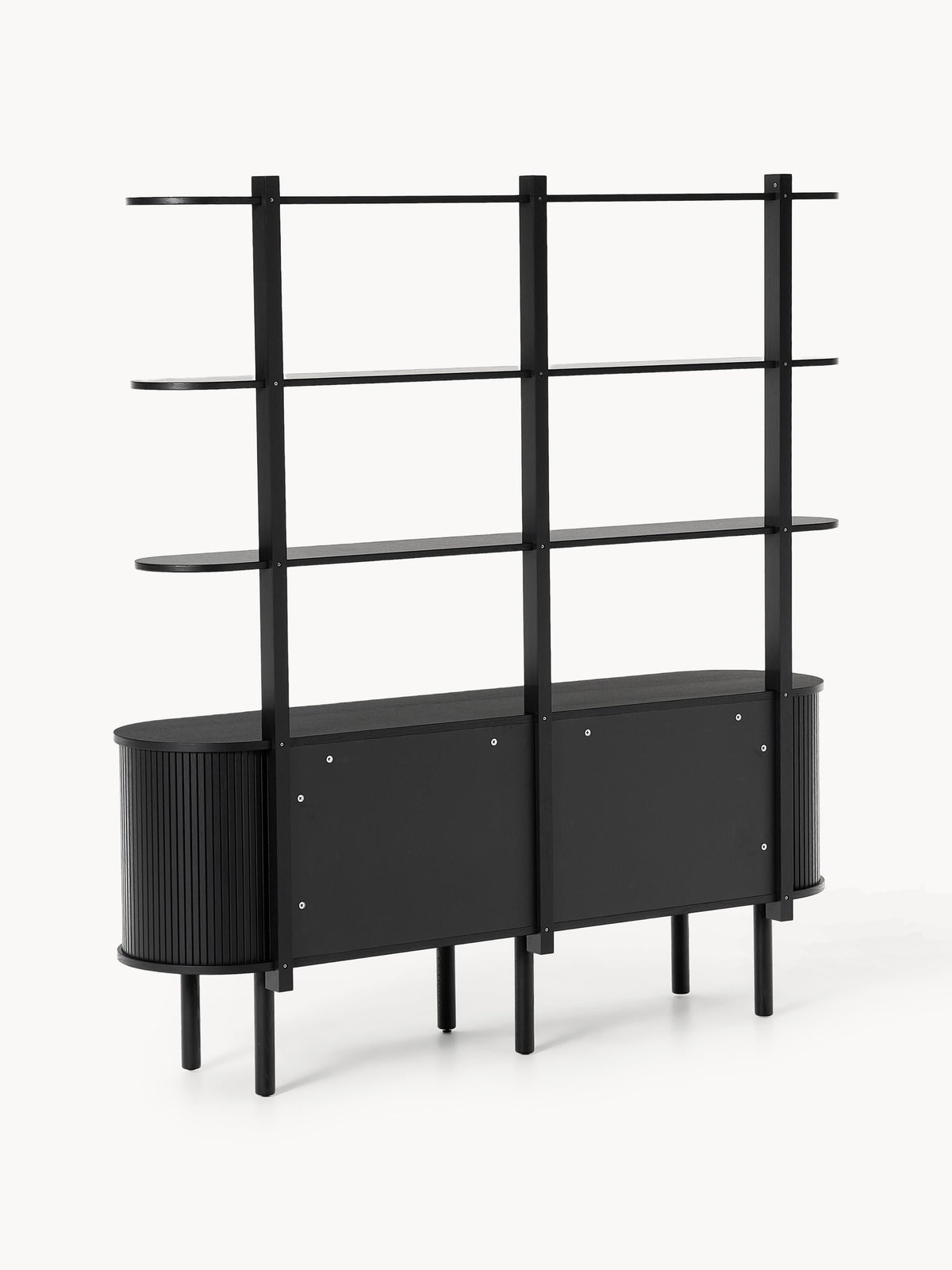 Calary Large Shelving Unit with Fluted Front