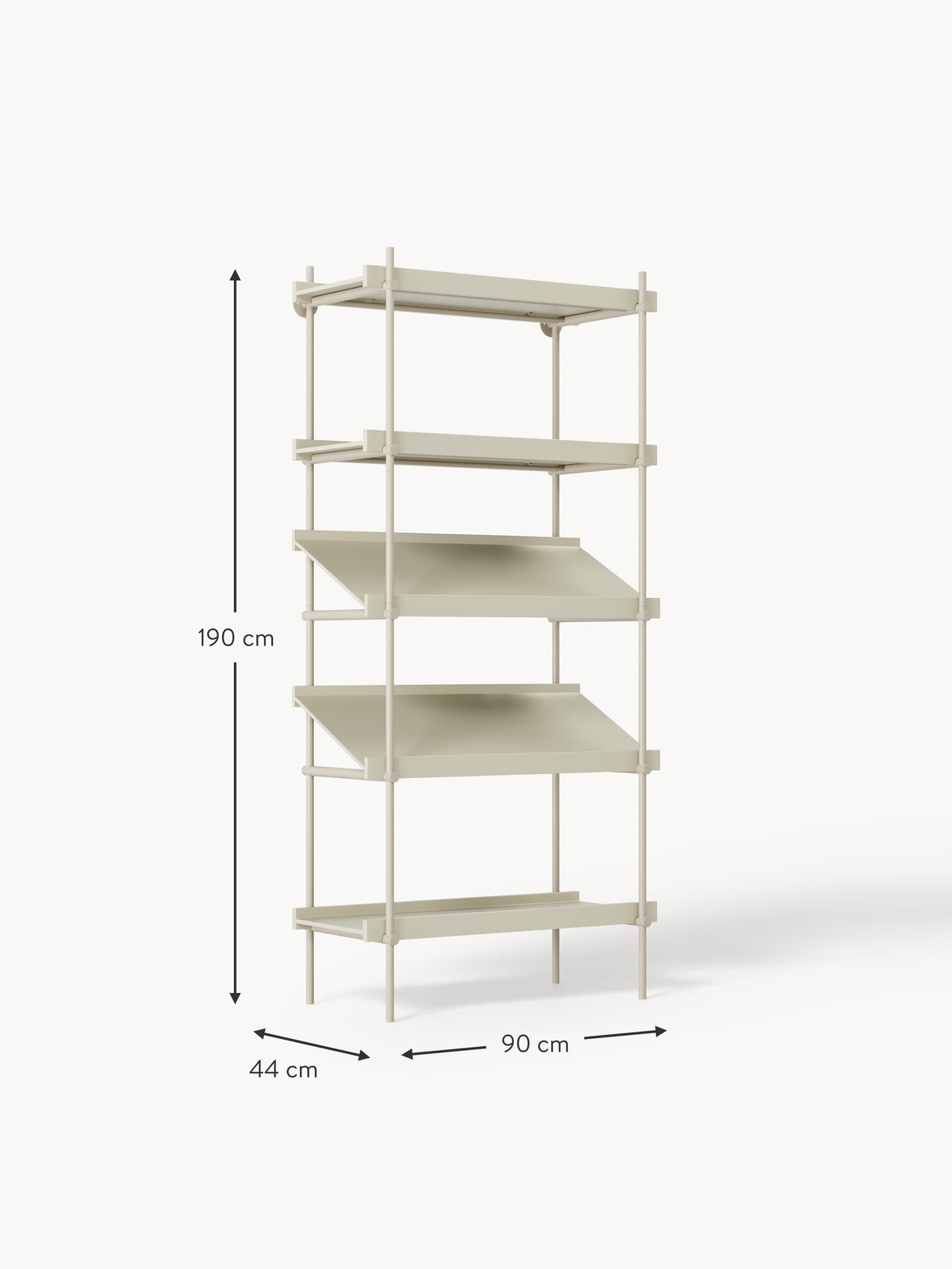 Rio Tall Shelving Unit with Slanted Shelves