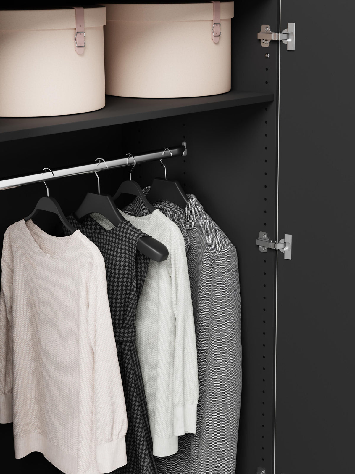 Simone Modular Revolving Door Wardrobe, 200 cm Wide, in various sizes