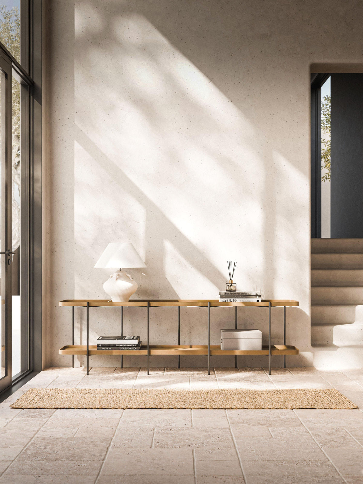 Renee Low Wooden Shelving Unit