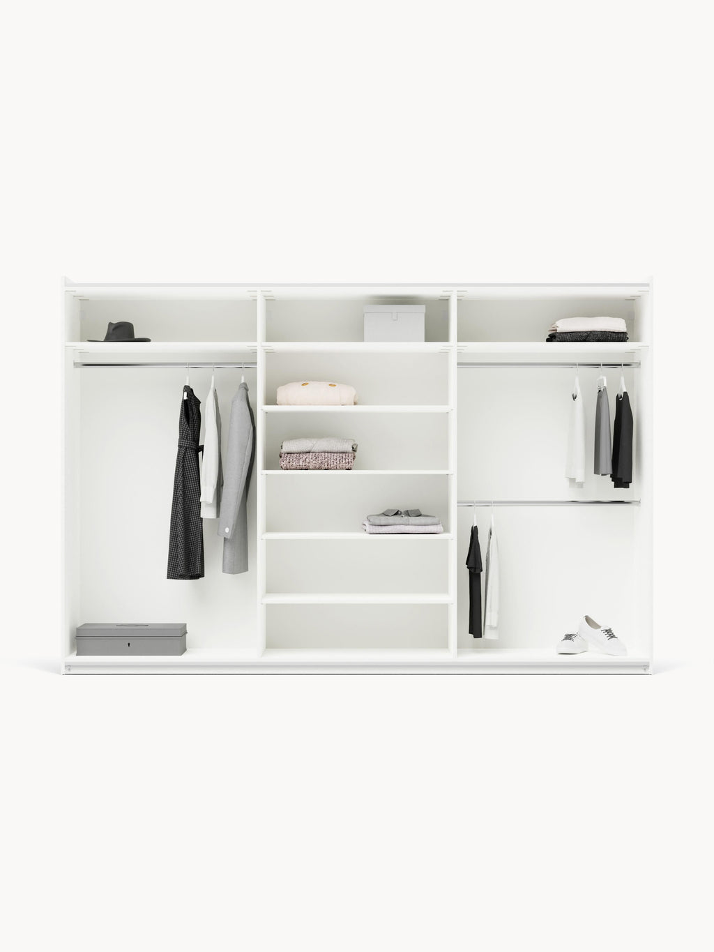 Simone Modular Sliding Door Wardrobe, 300 cm Wide, in various sizes