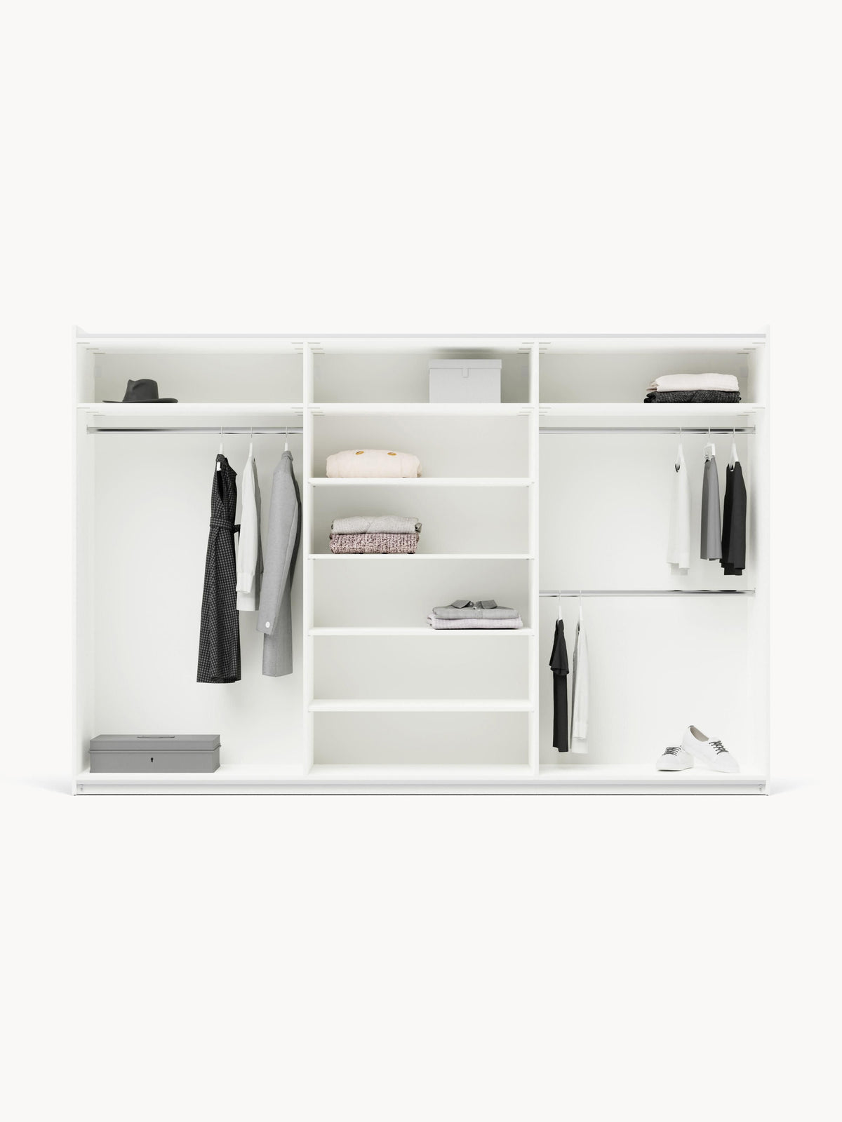 Simone Modular Sliding Door Wardrobe, 300 cm Wide, in various sizes