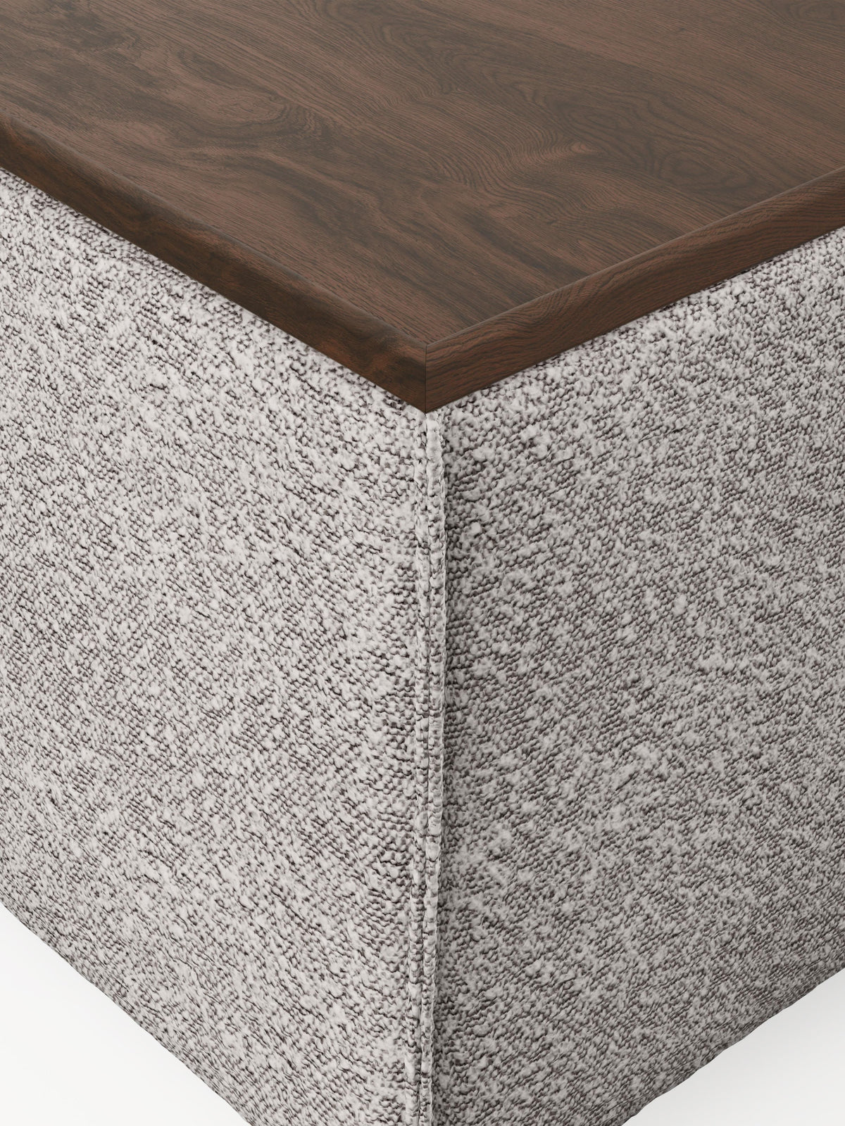 Lennon Bouclé Ottoman with Storage
