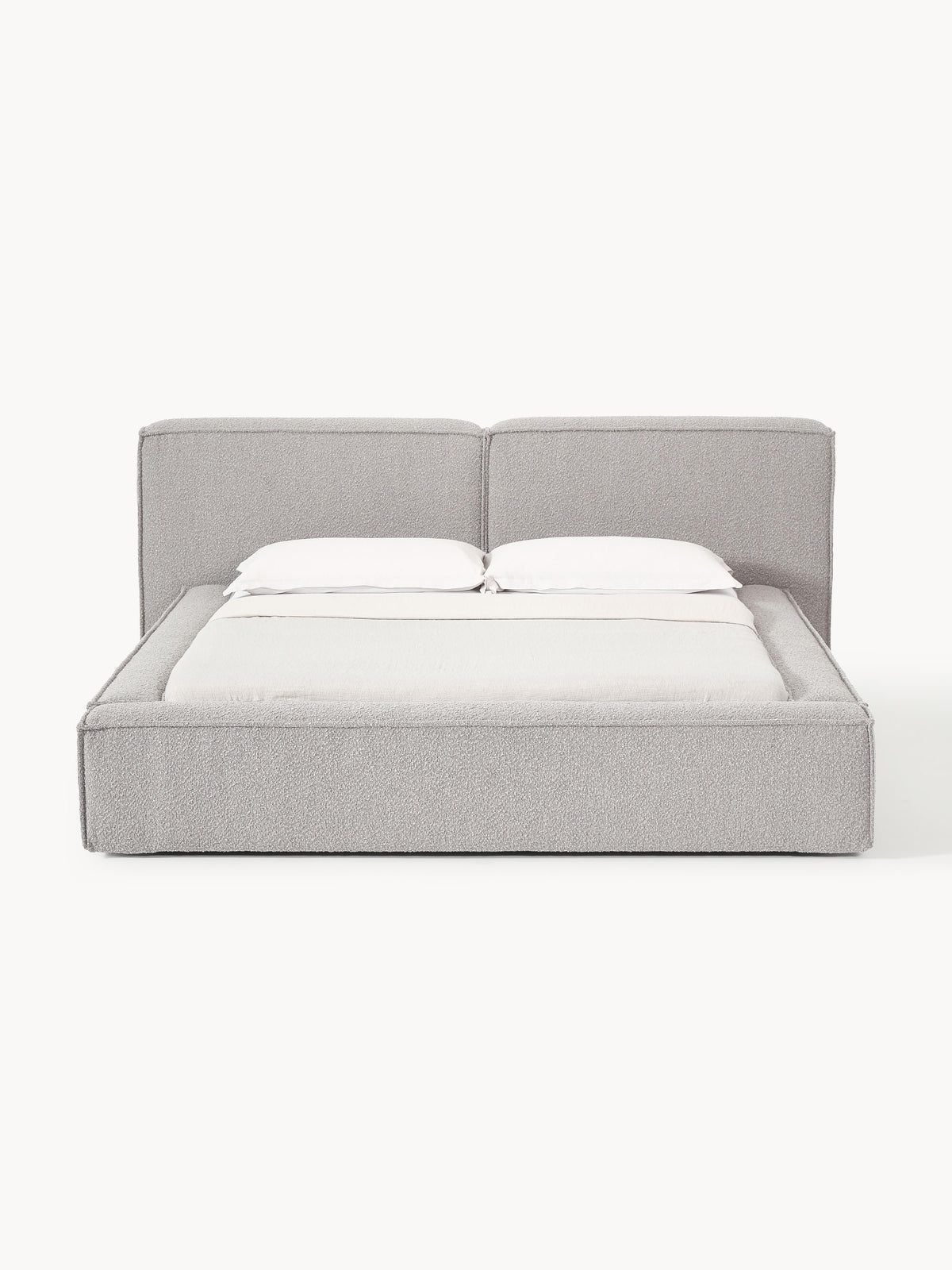 Lennon Upholstered Bouclé Bed with Storage Space