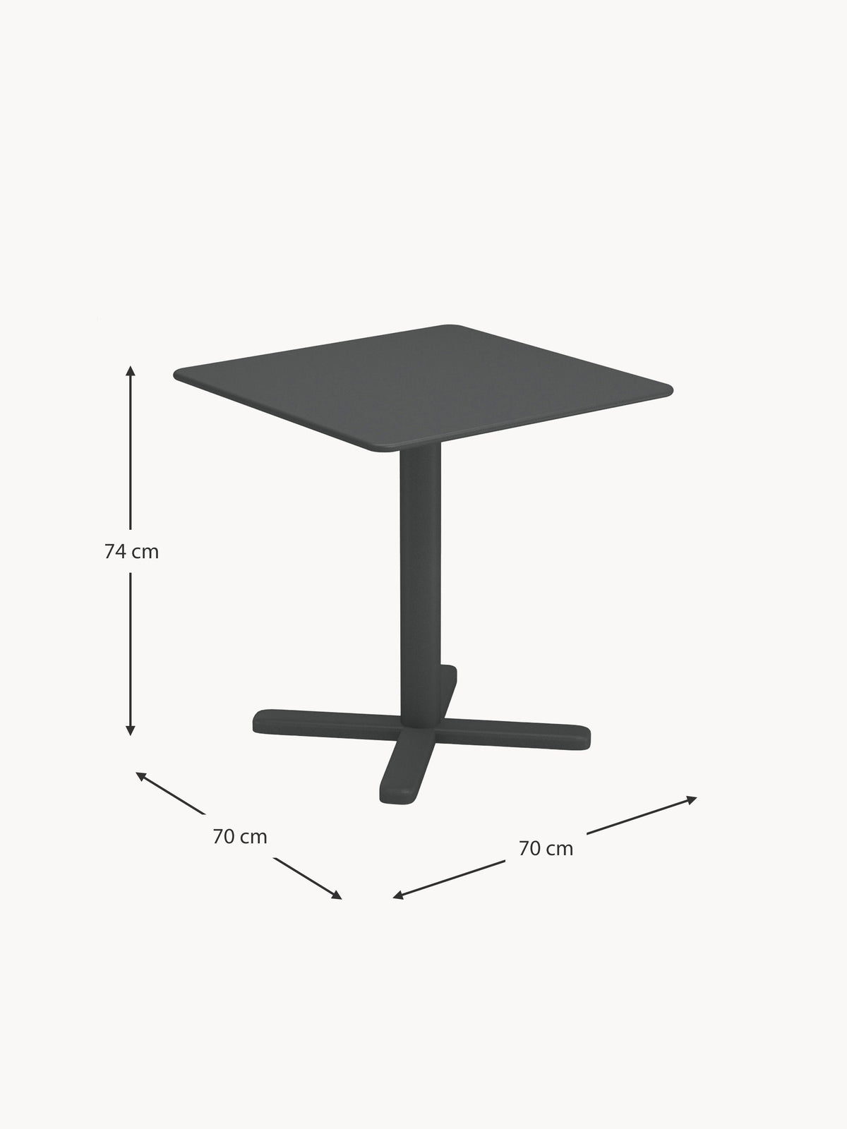 Darwin Folding Garden Table, 70 x 70 cm