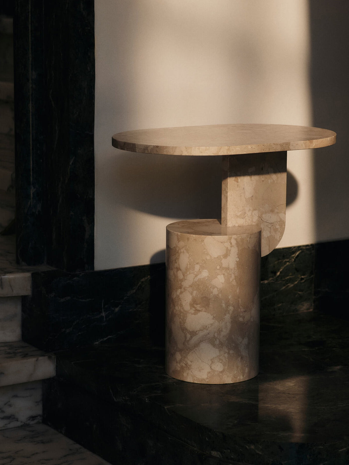 Insert Oval Marble Side Table