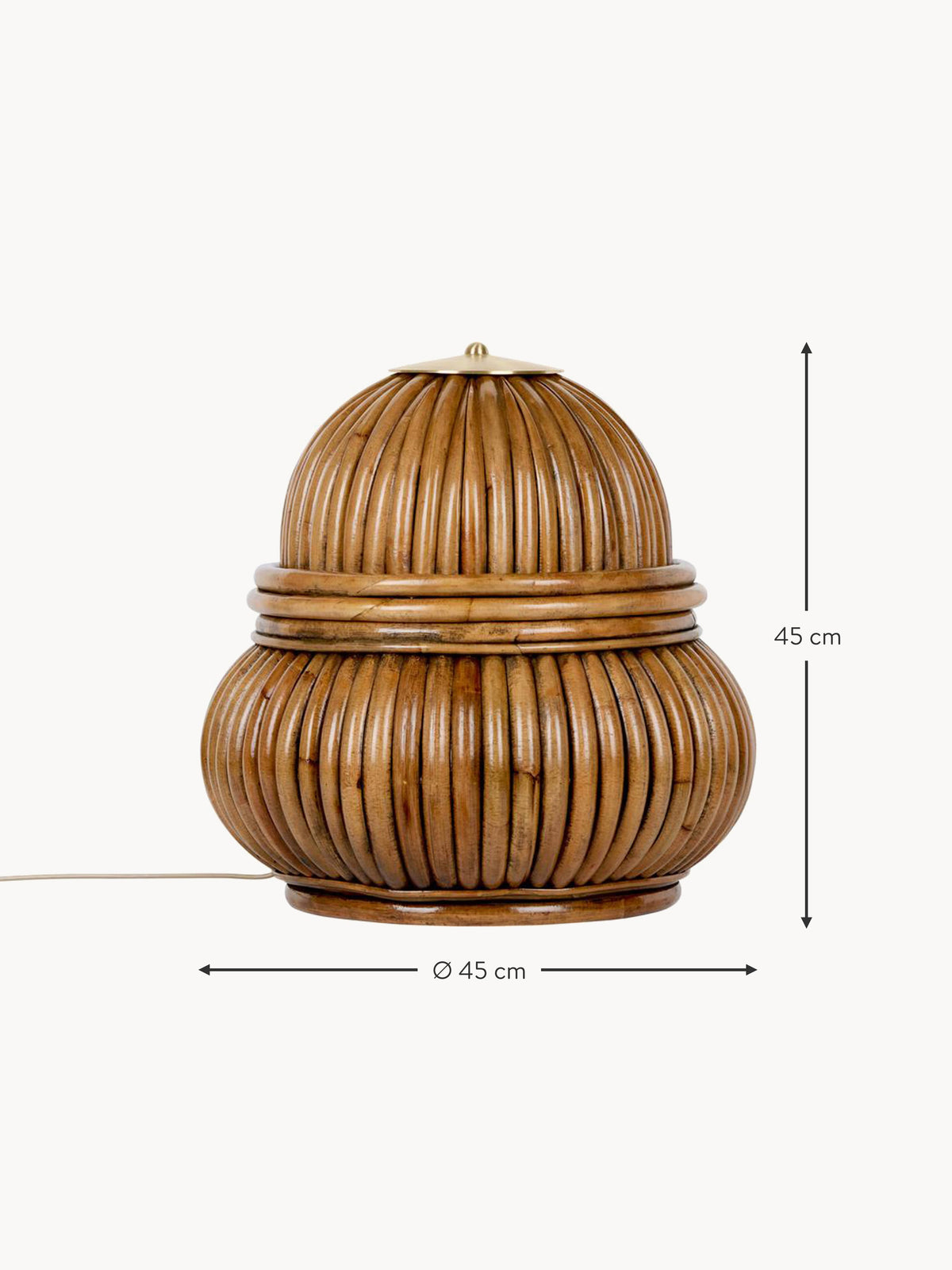 Bohemian Small Rattan Floor Lamp