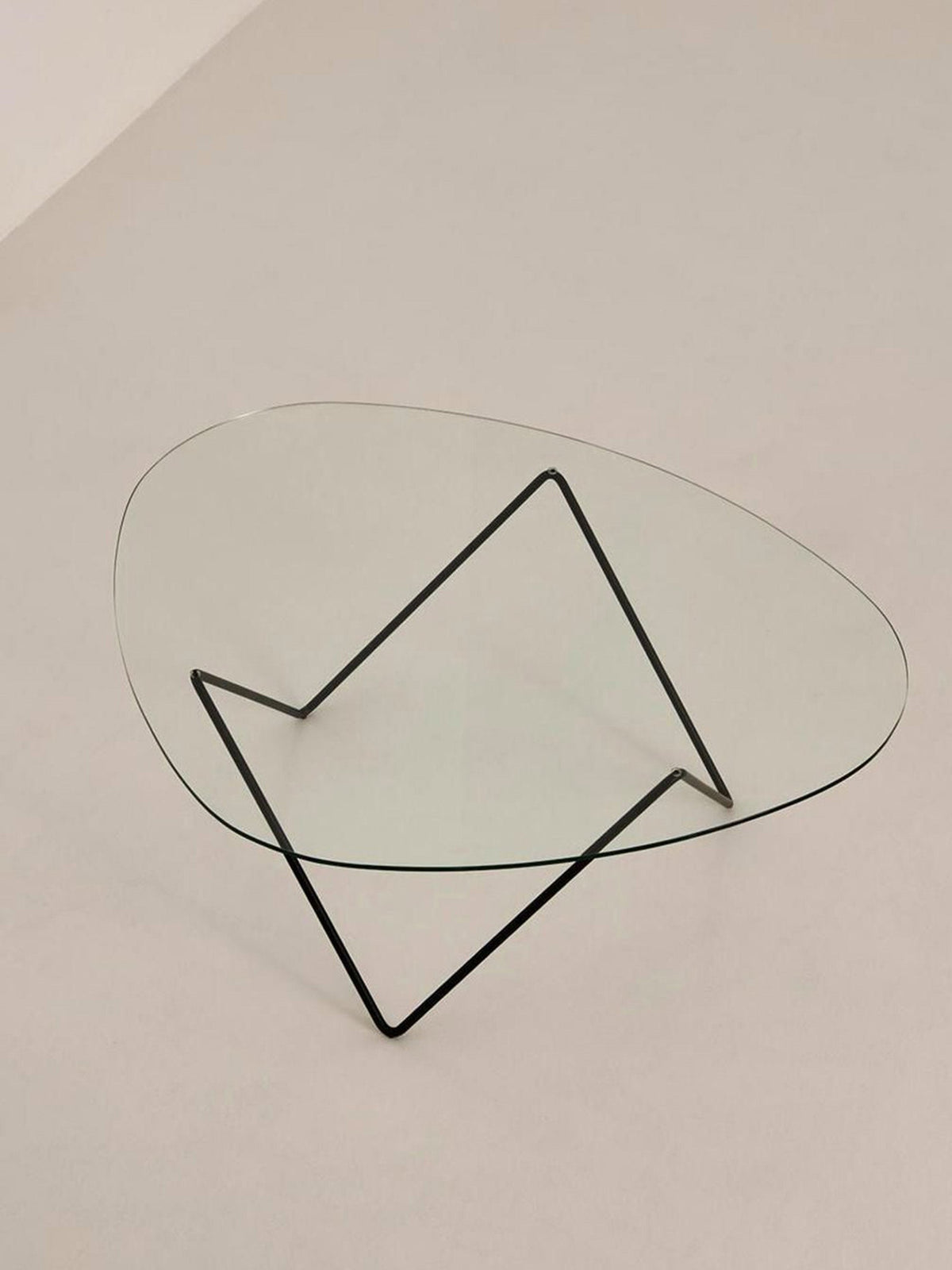 Pedrera Handmade Oval Coffee Table with Glass Top