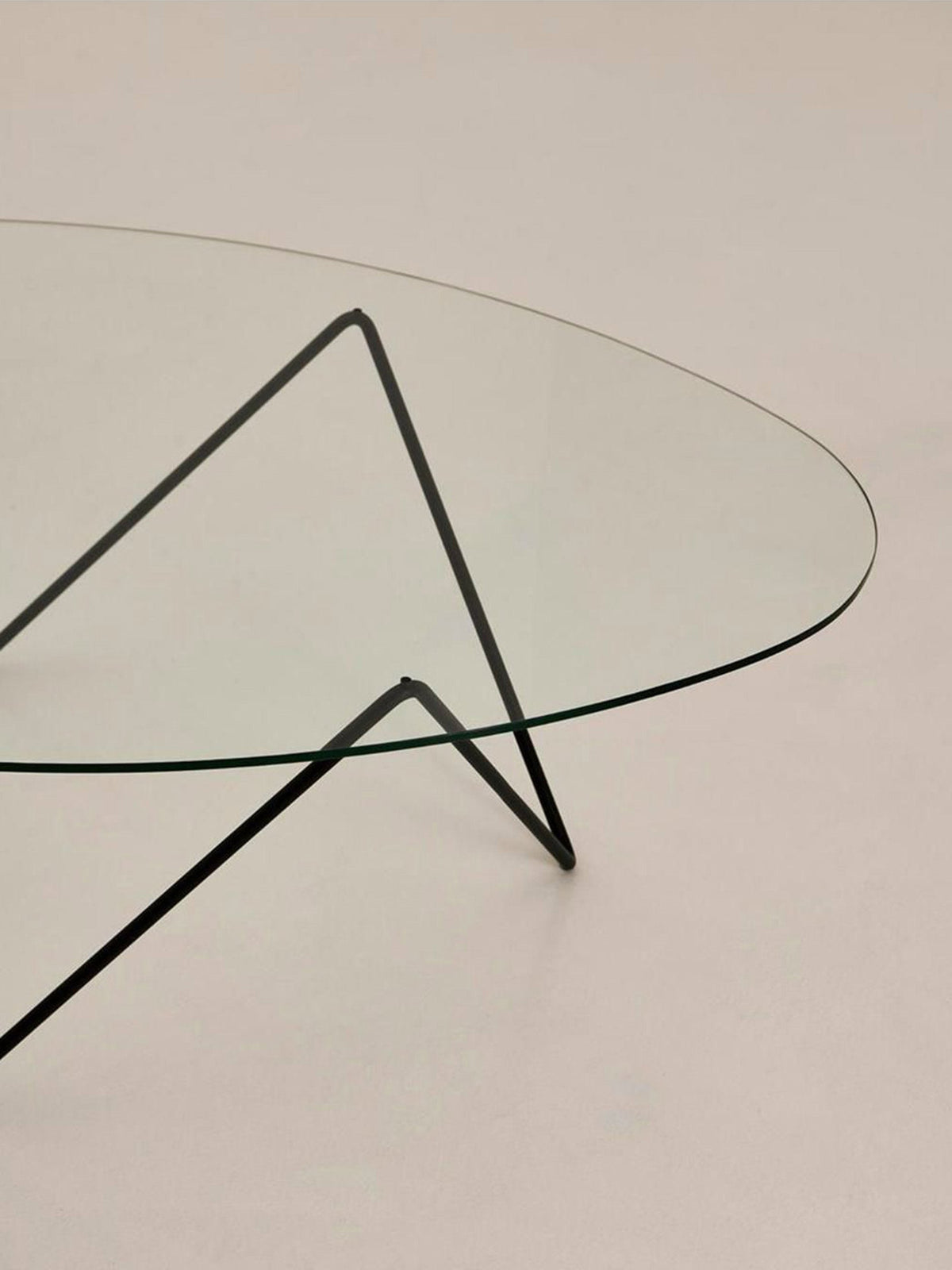 Pedrera Handmade Oval Coffee Table with Glass Top