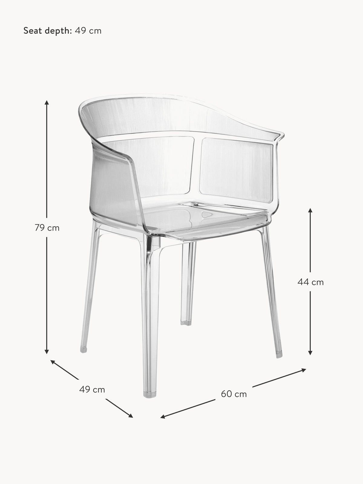 Papyrus Outdoor Dining Chairs with Armrests, Set of 2