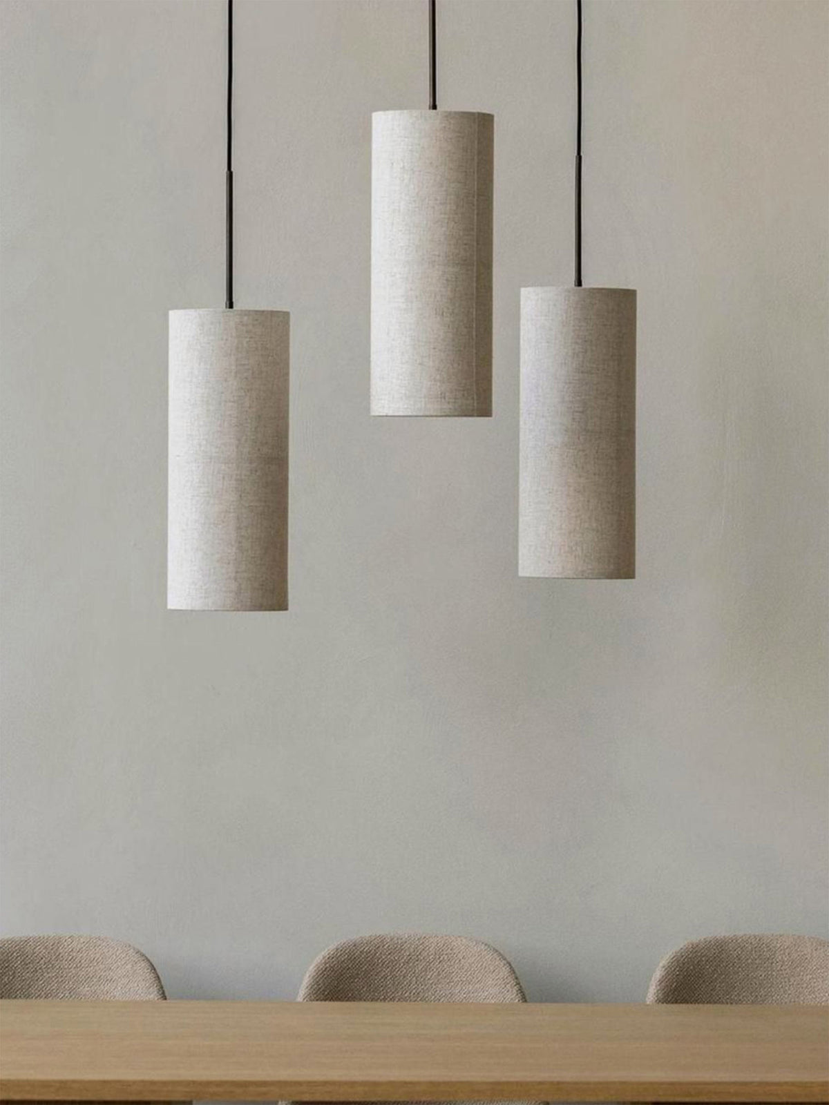 Hashira Handmade Linen Pendant Light, in various sizes