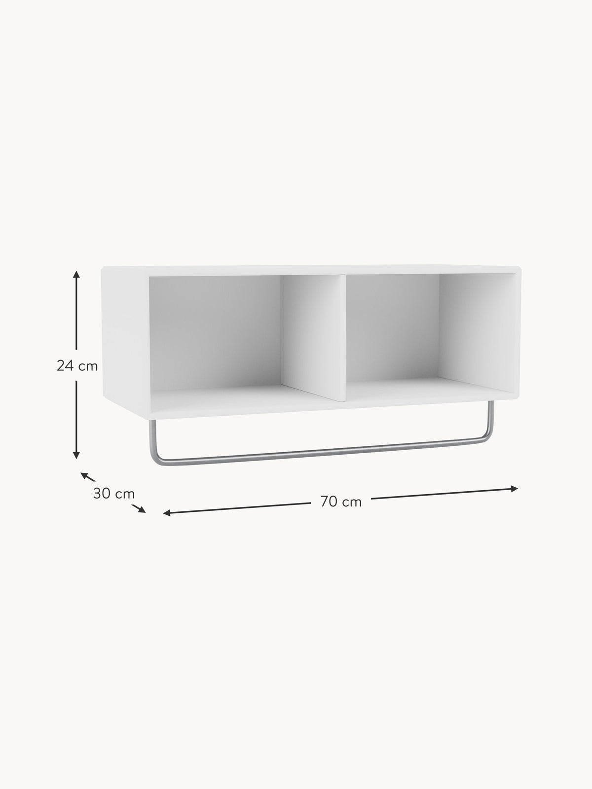 Coat Wooden Wall Shelf with Clothes Rack
