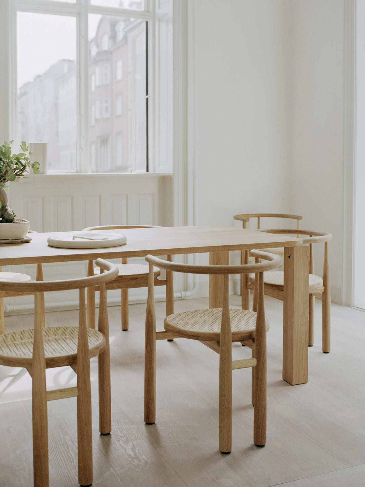 Bukowski Oak Wood Dining Chair with Armrests