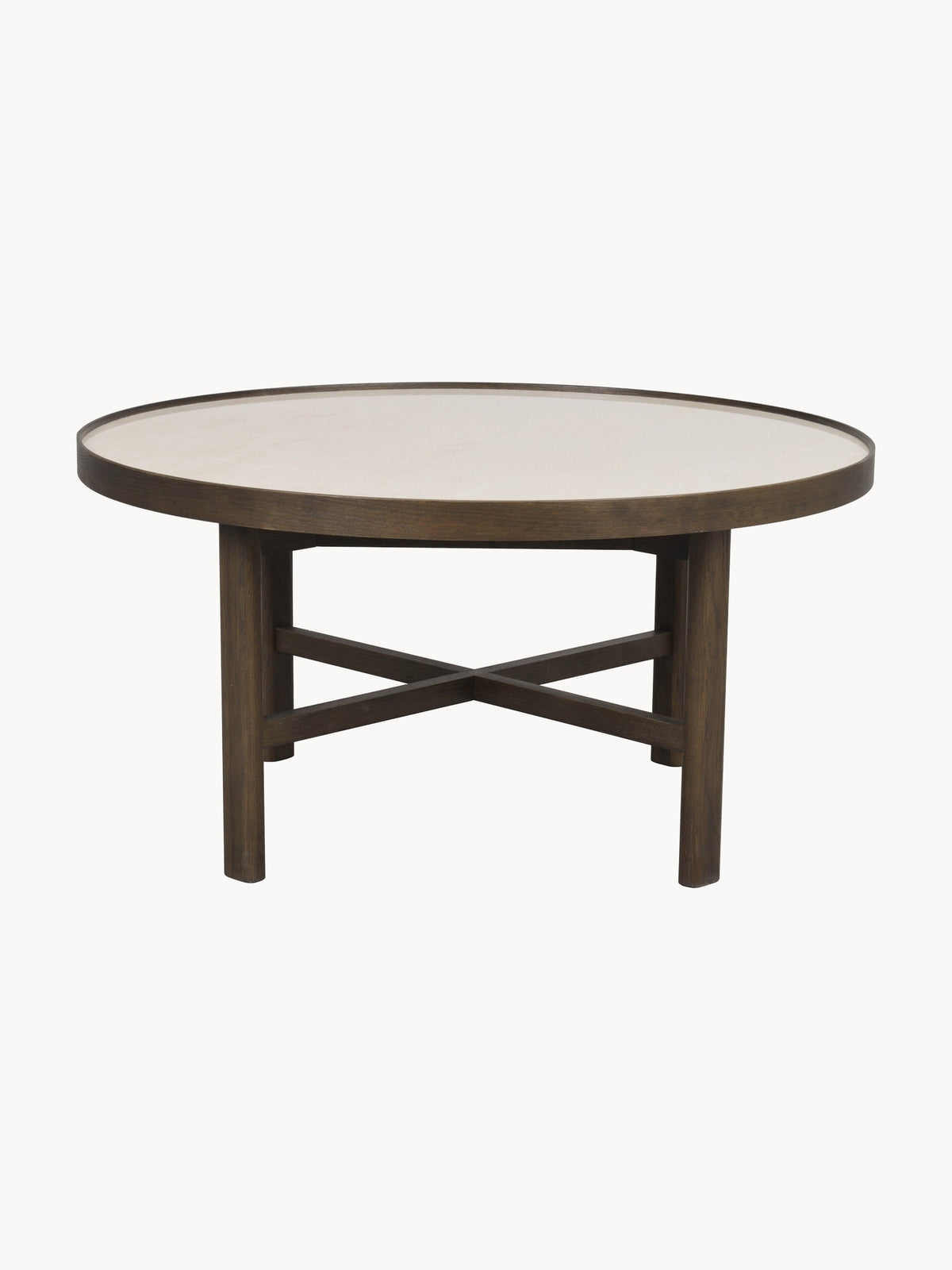 Marsden Round Oak Wood Coffee Table, Ø 90 cm