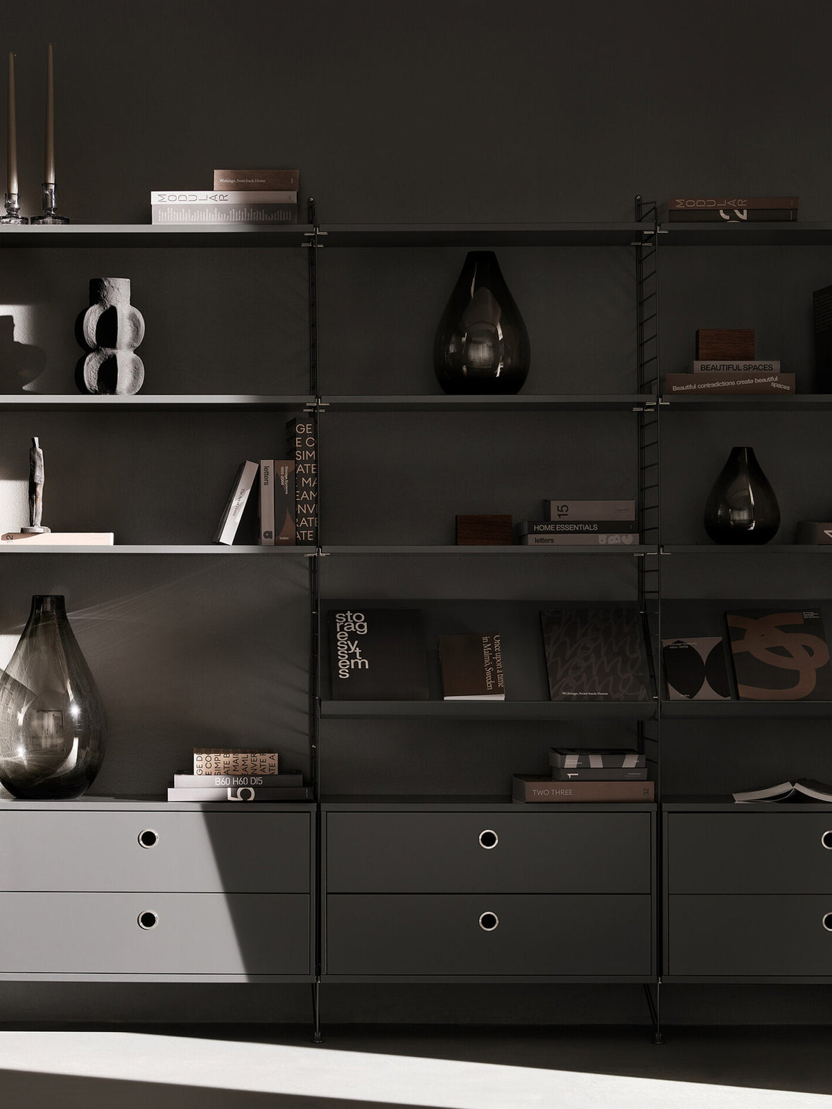 Cabinet String System with Drawers, W 78 x D 30 cm