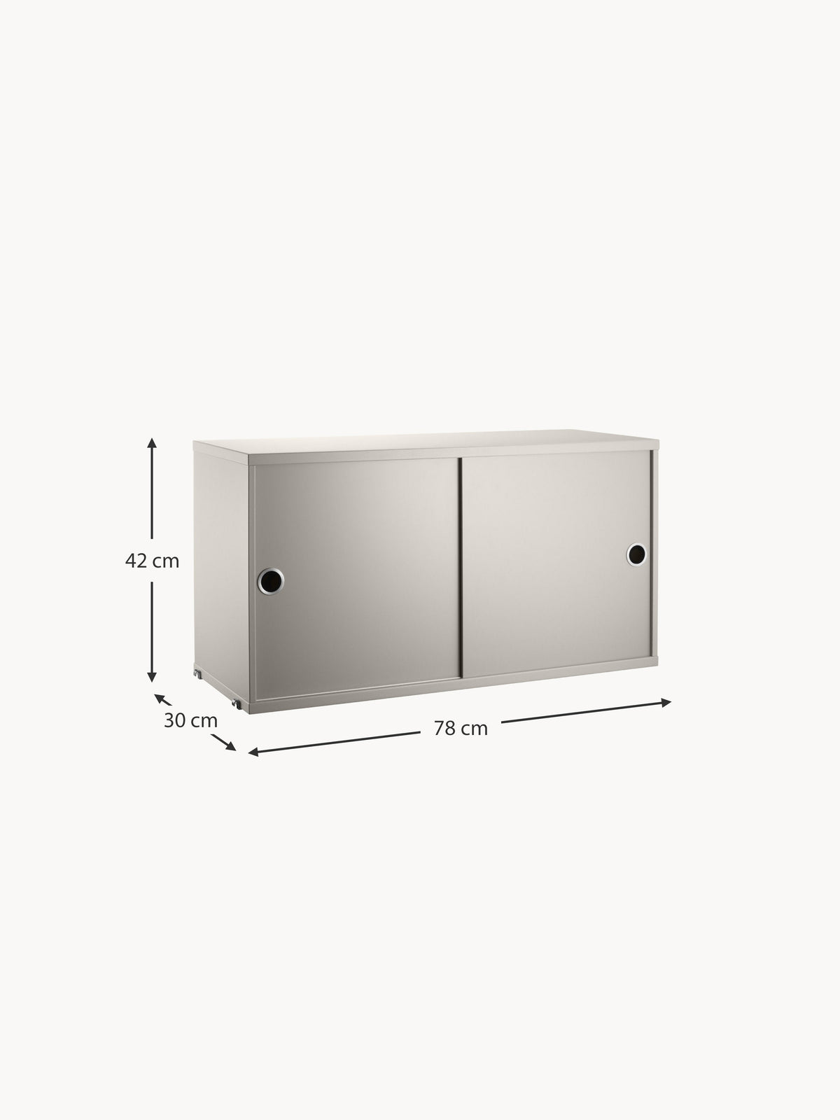 Cabinet String System with Sliding Doors, W 78 x D 30 cm