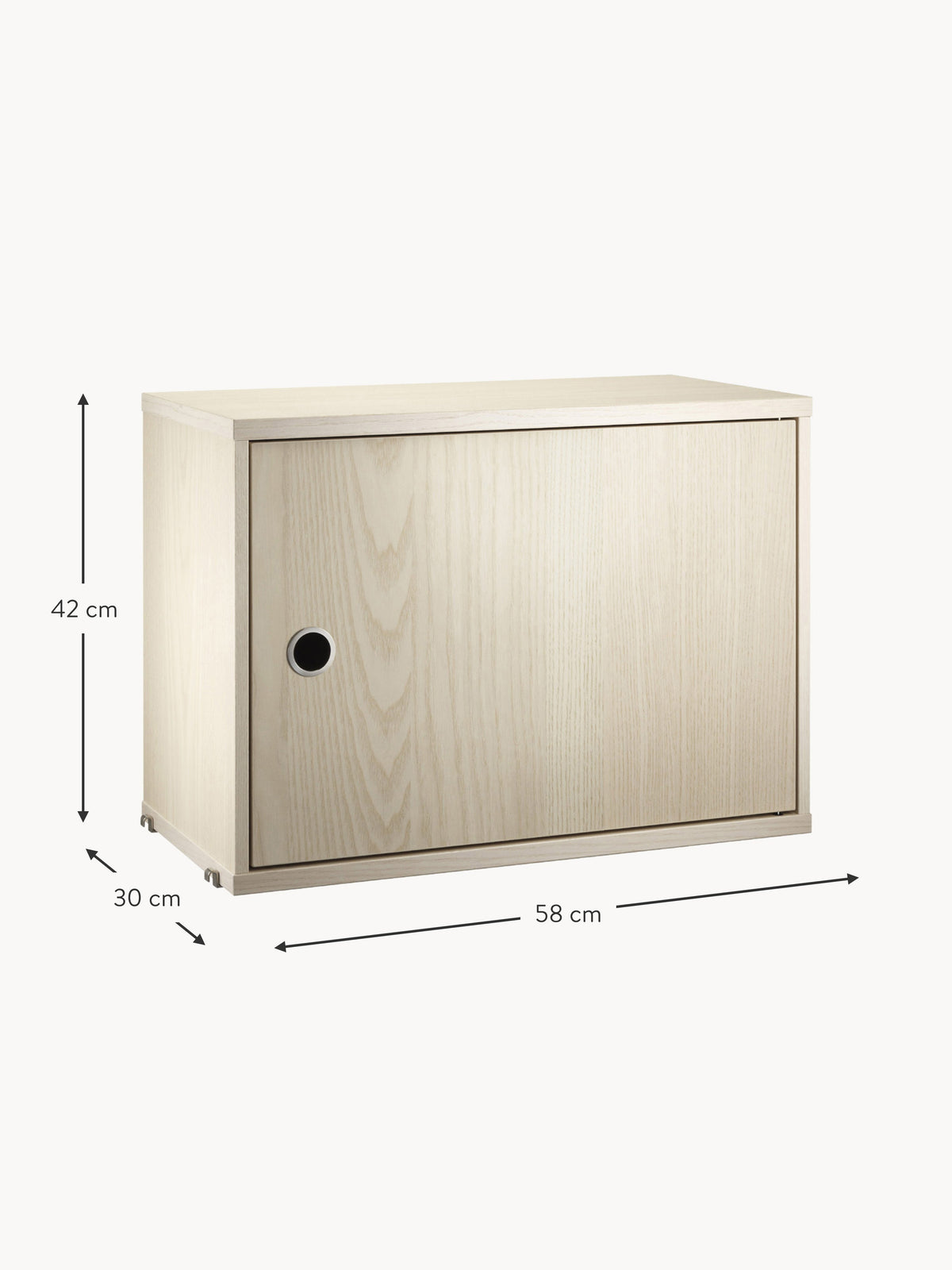 Cabinet String System with Swing Door, W 58 x D 30 cm