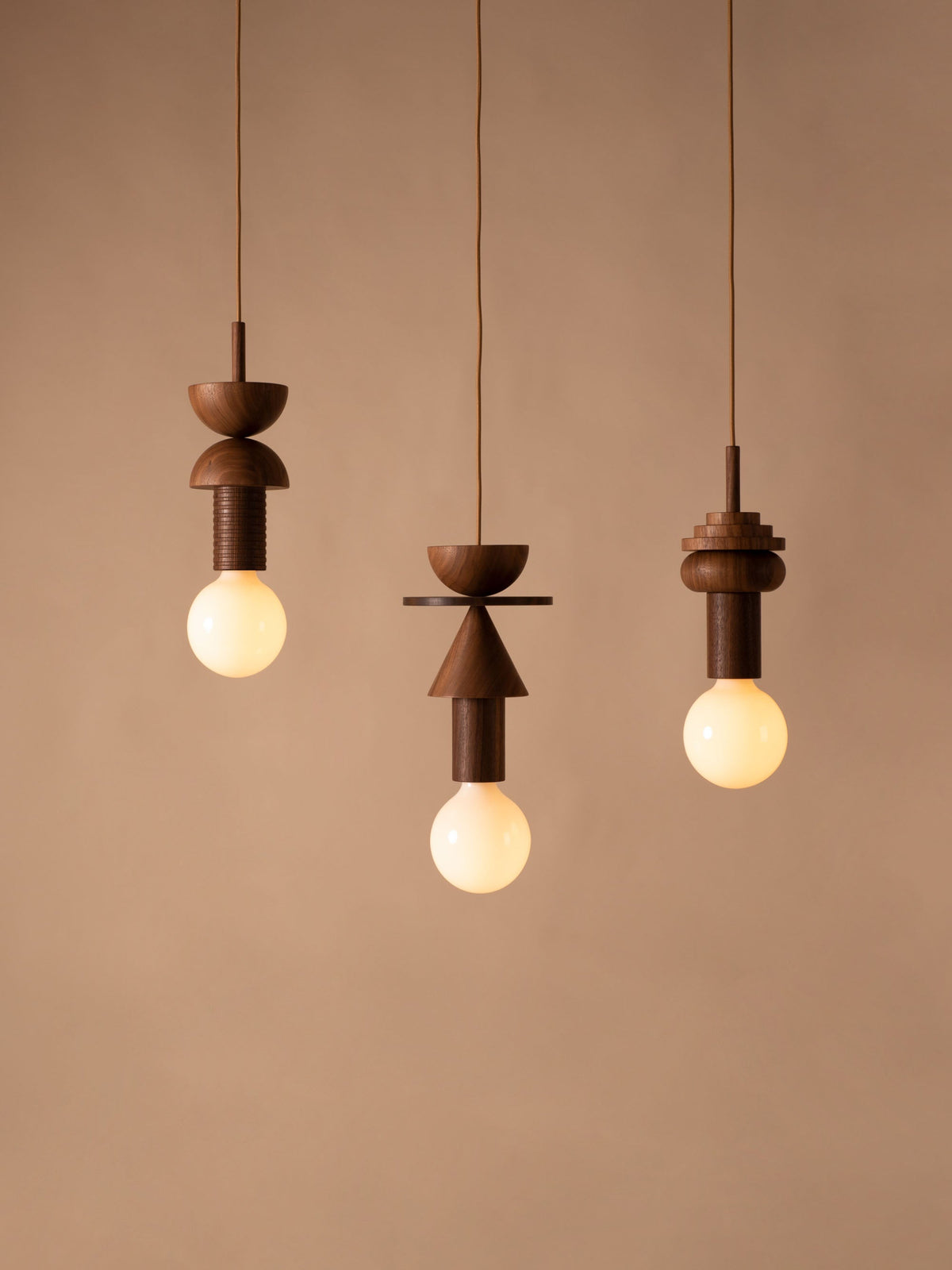 Walnuss Small Handmade Dimmable Pendant Light Junit