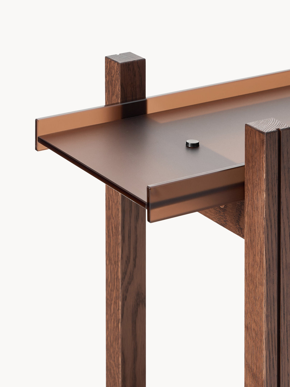 Alex Oak Shelving Unit with Glass Shelves