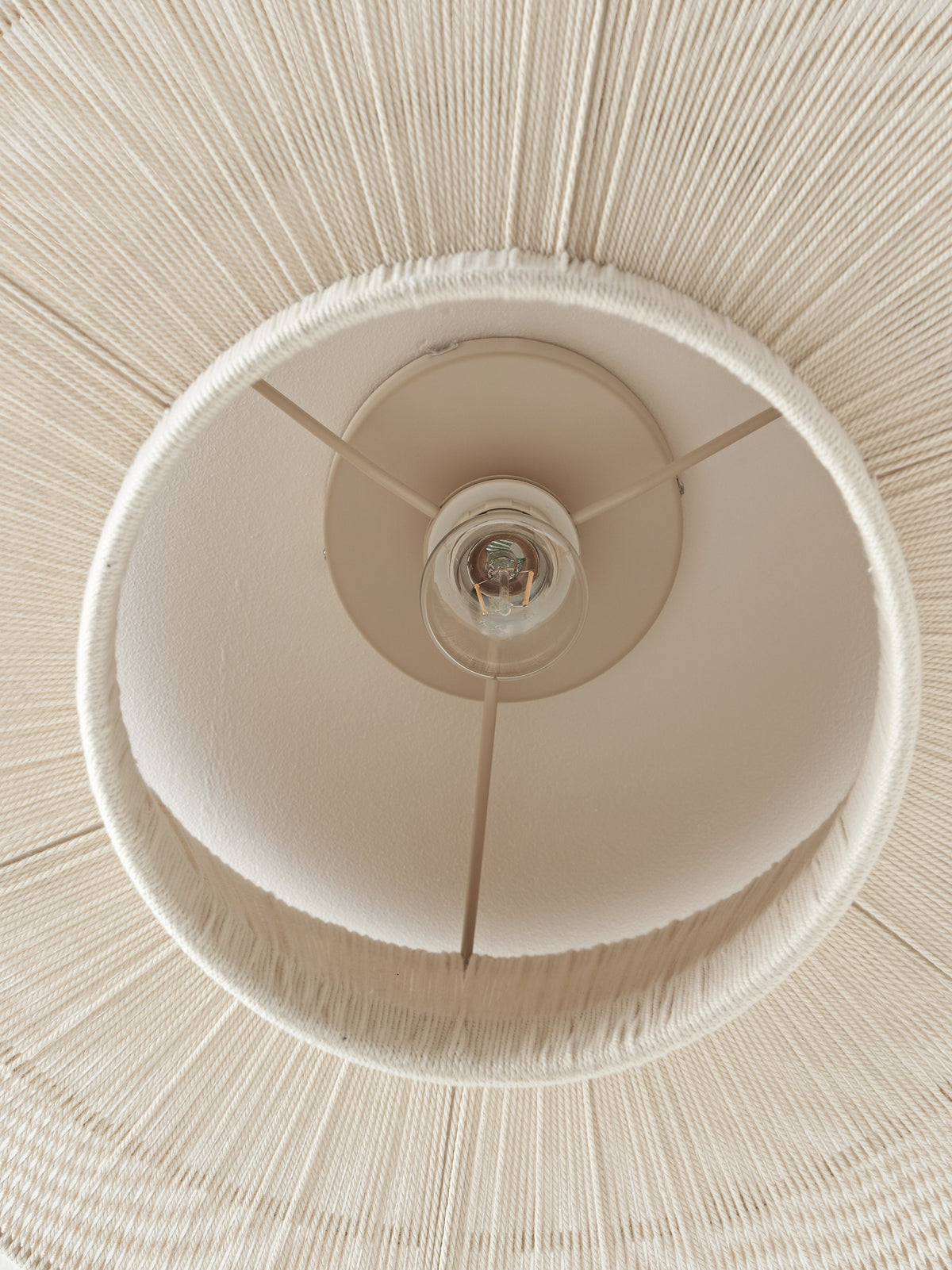 Lace Linen Thread Flushmount
