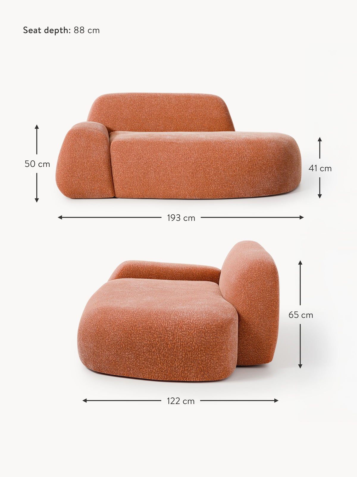 Wolke Sofa (2-seater) with Chaise End
