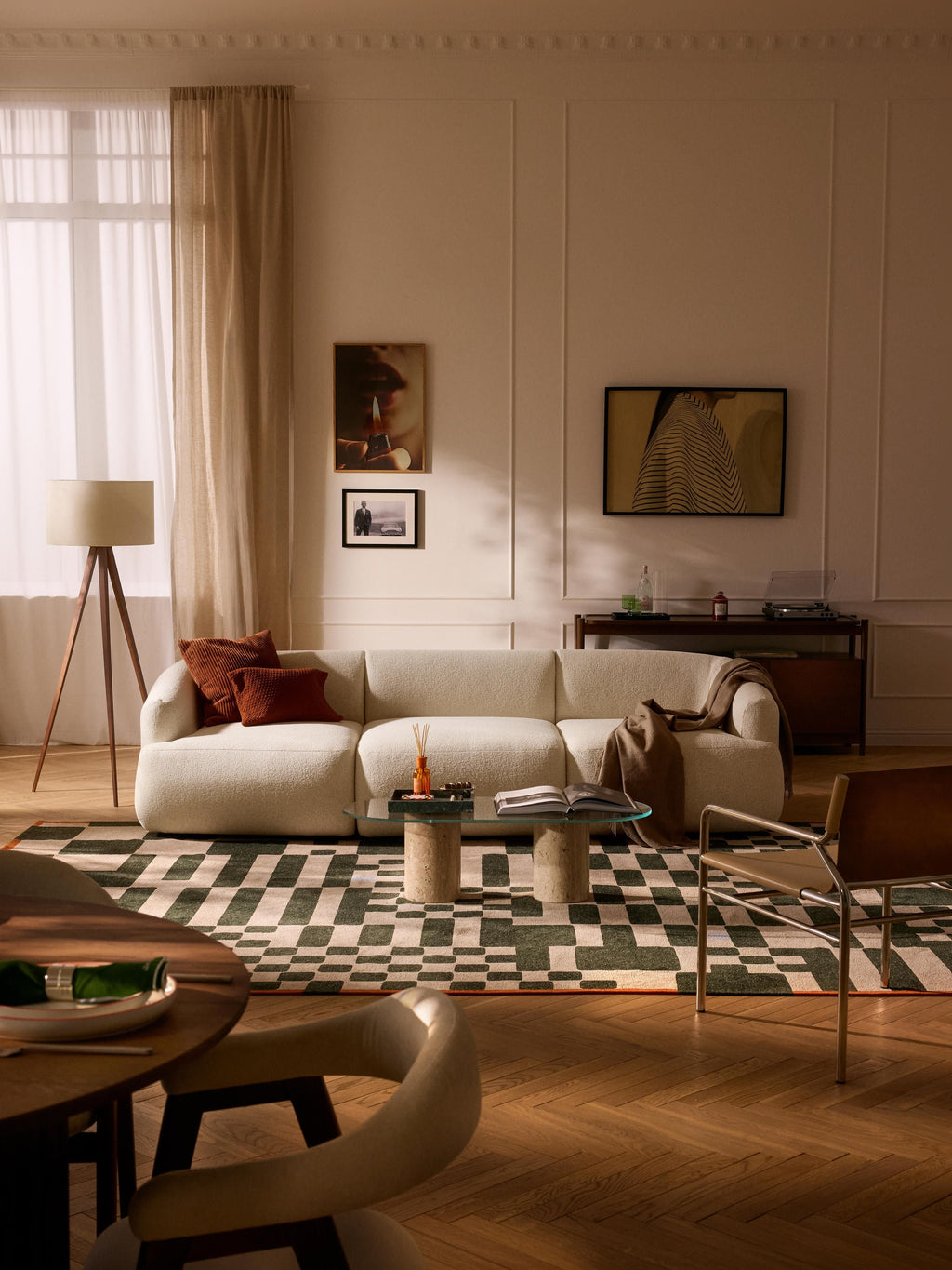 Sofia Modular Bouclé Sofa (4-seater)