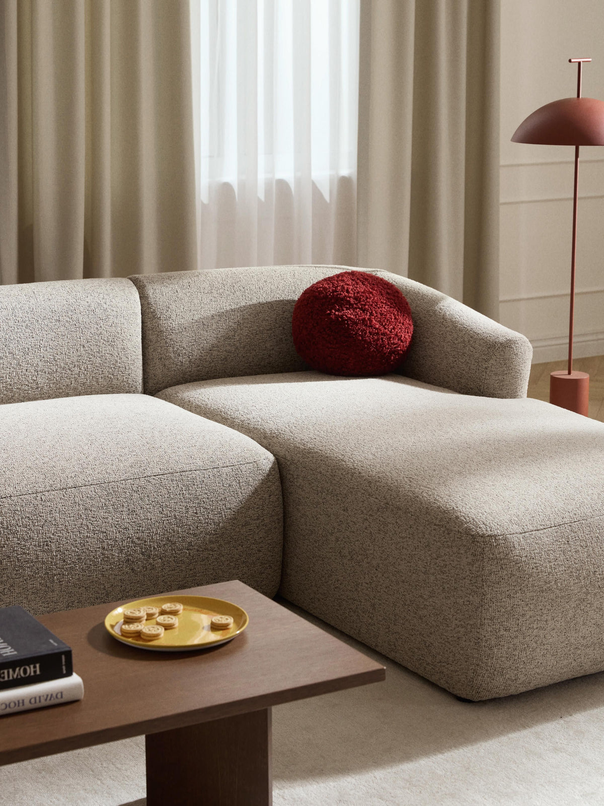 Sofia Modular Bouclé Corner Sofa (4-seater)