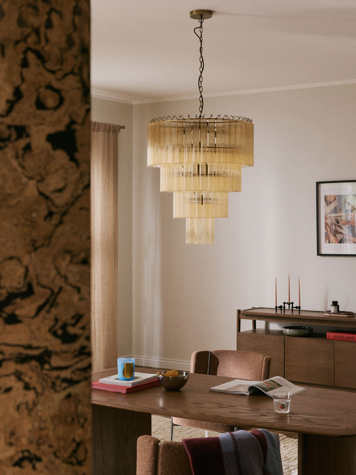 Janae Large Glass Chandelier