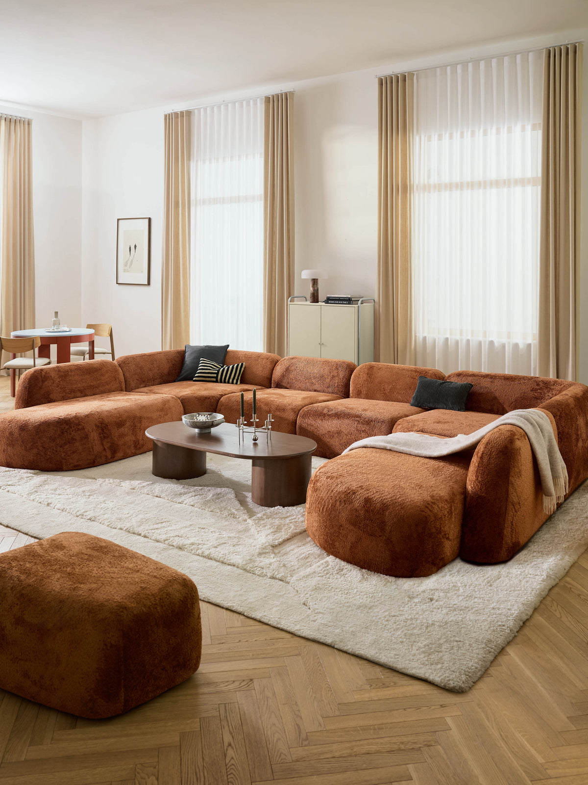 Wolke XL Modular Teddy Bouclé Sofa