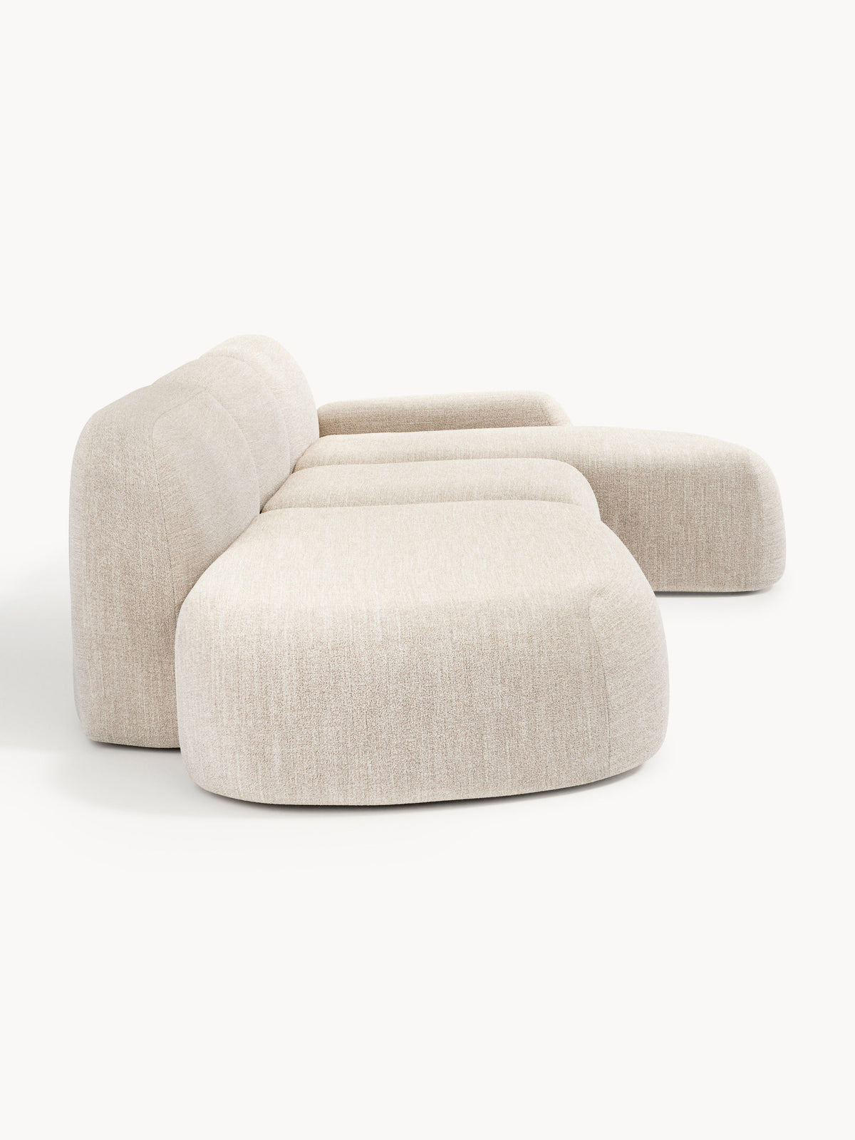 Wolke Modular Bouclé Corner Sofa (4-seater) with Chaise End