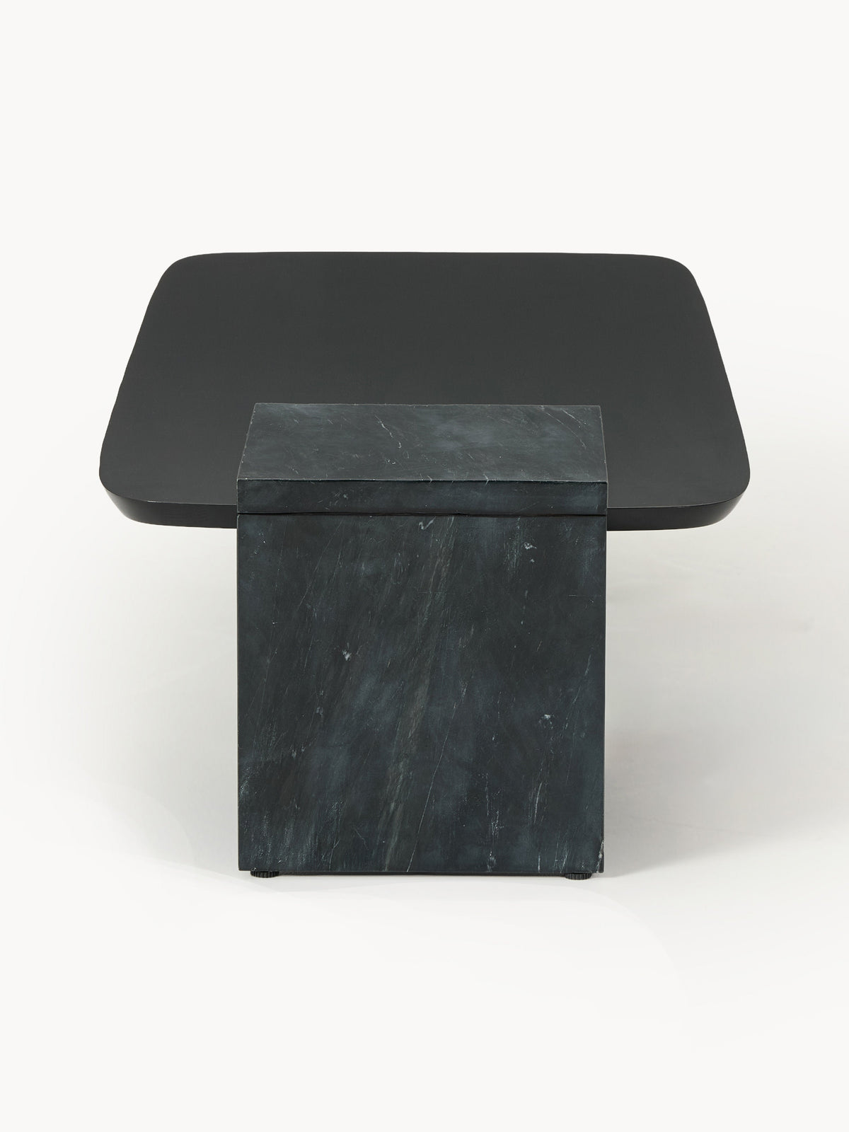 Naida Oak Wood and Marble Coffee Table