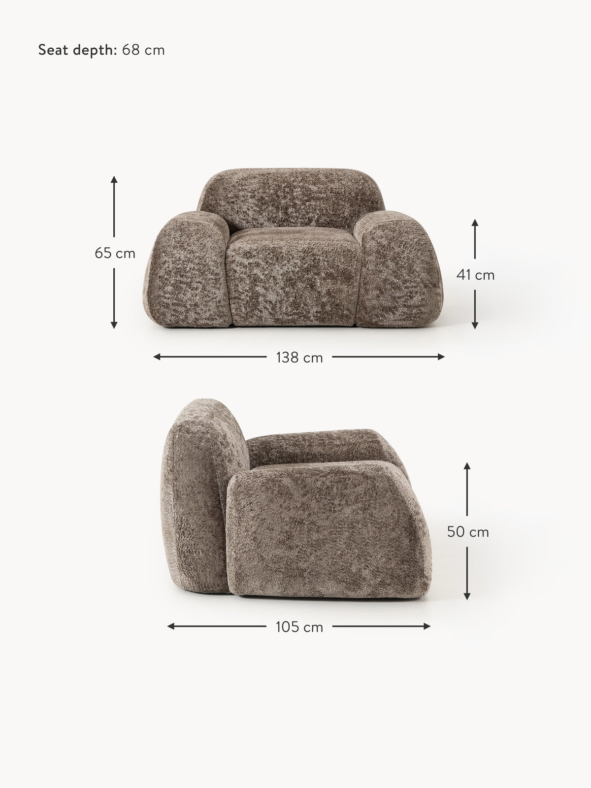 Wolke Teddy-Bouclé Lounge Chair