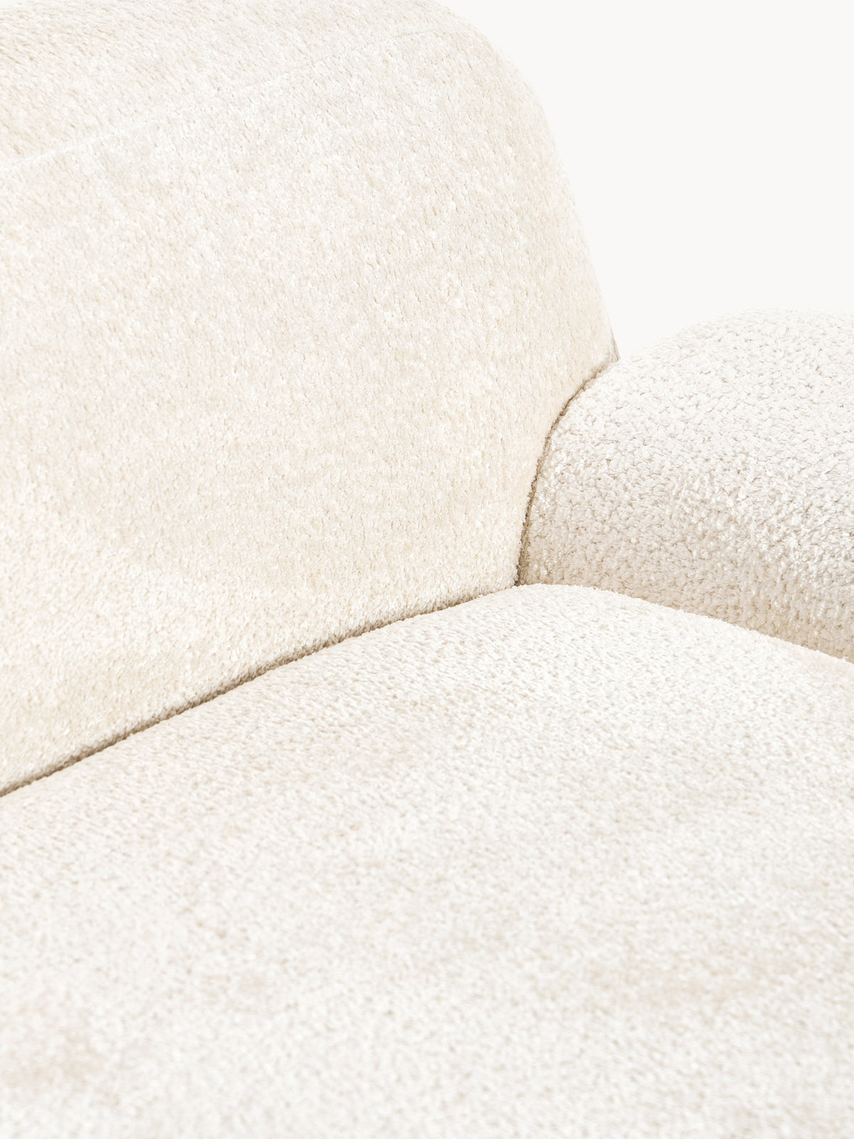 Wolke Teddy Bouclé Sofa (2-seater) with Chaise End