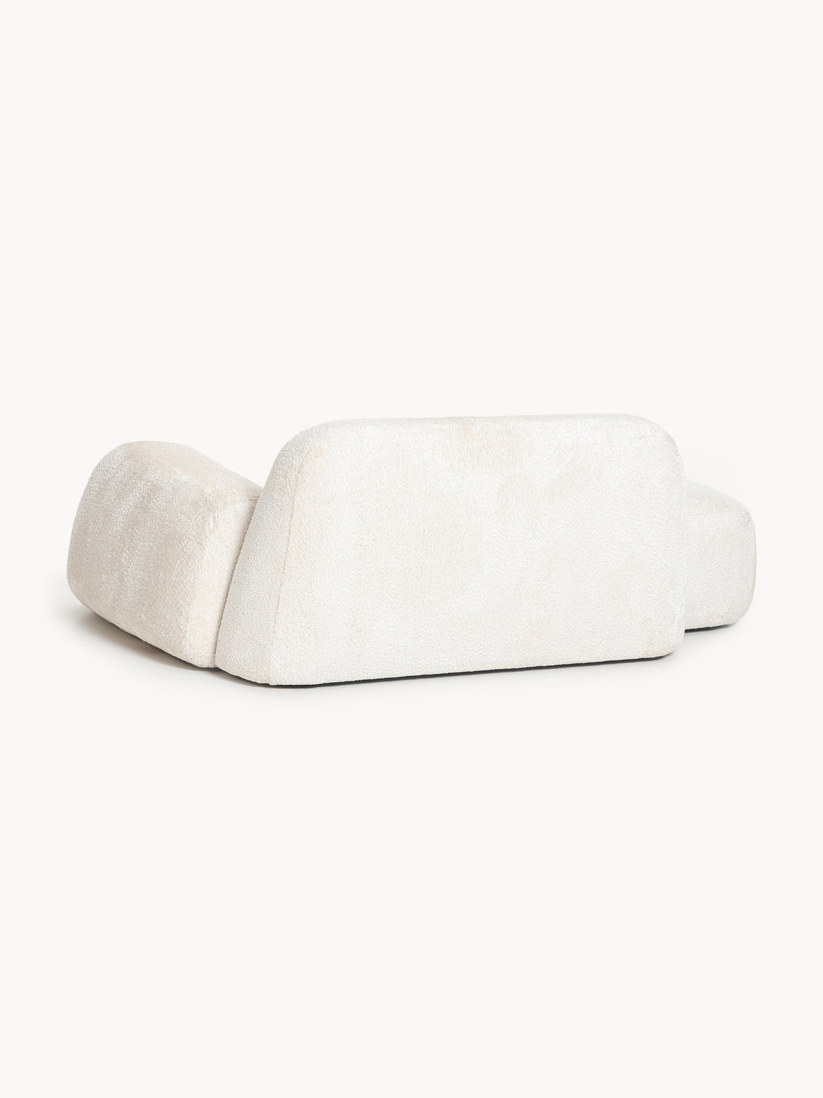 Wolke Teddy Bouclé Sofa (2-seater) with Chaise End