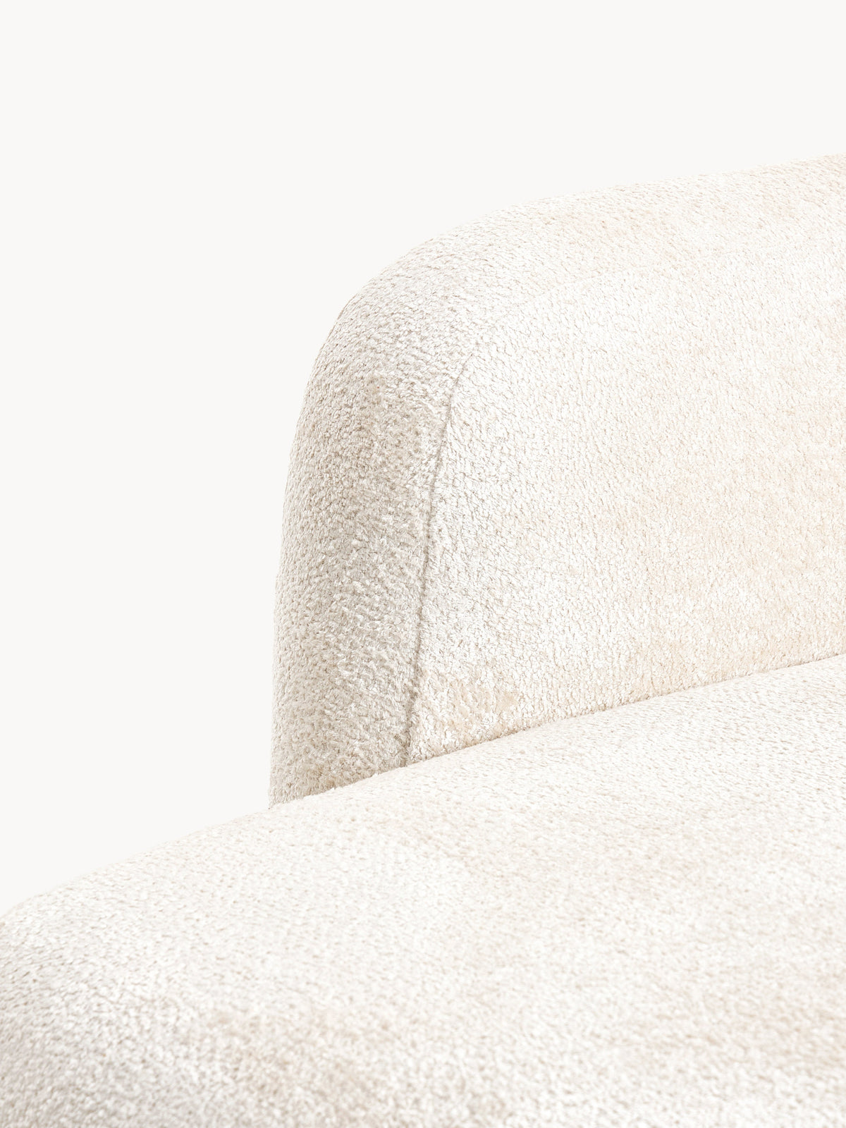 Wolke Teddy Bouclé Sofa (2-seater) with Chaise End