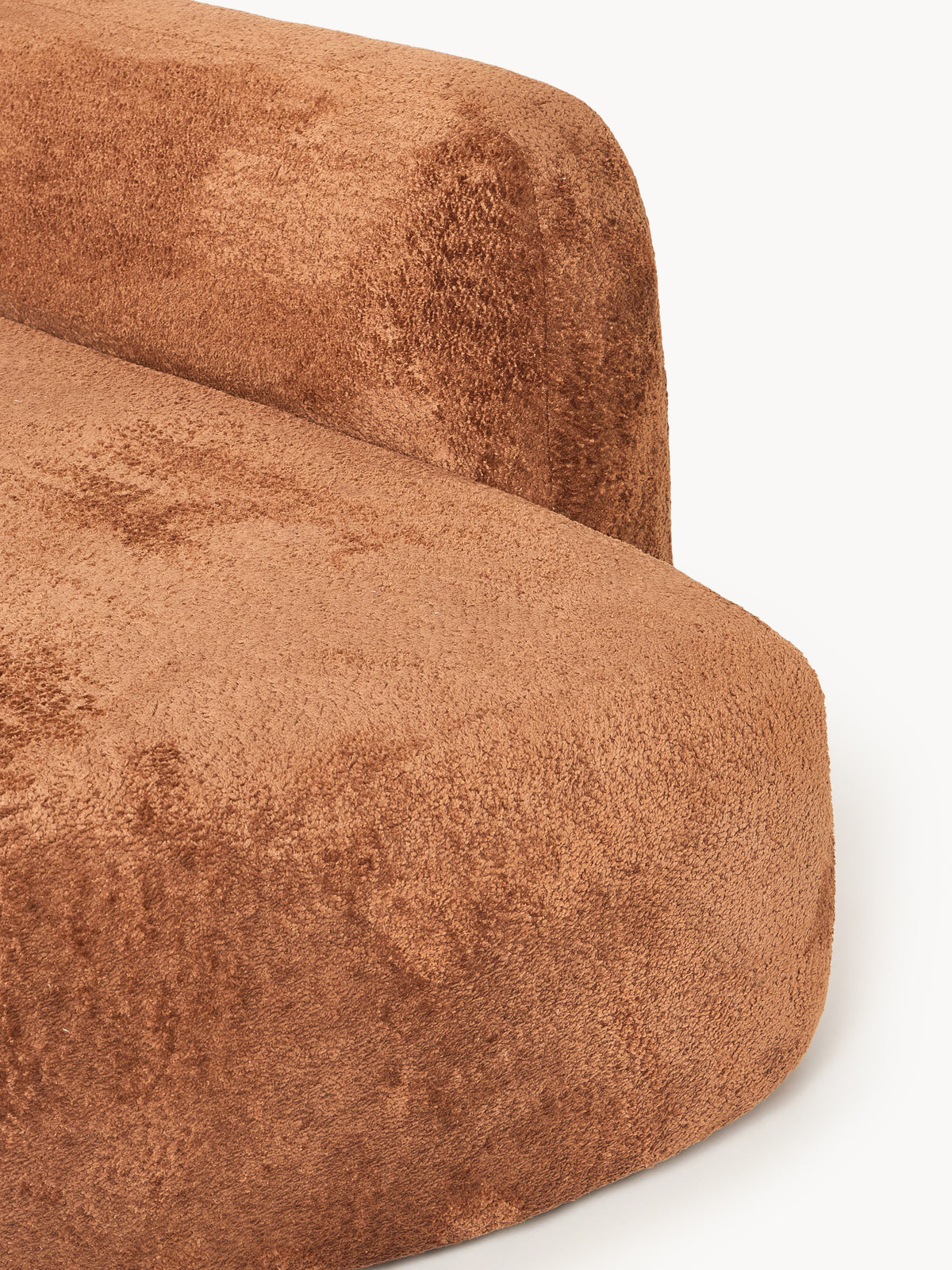 Wolke XL Modular Teddy Bouclé Corner Sofa with Chaise End