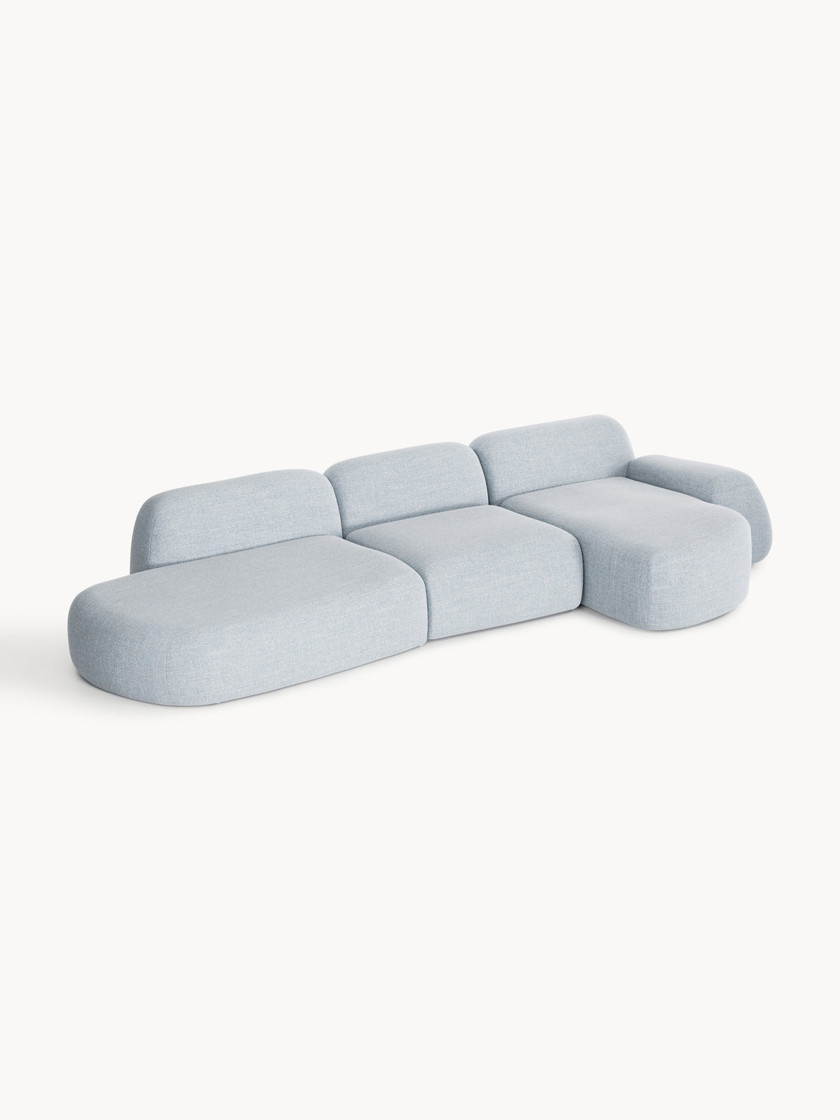 Wolke Modular Bouclé Corner Sofa (4-seater) with Chaise End