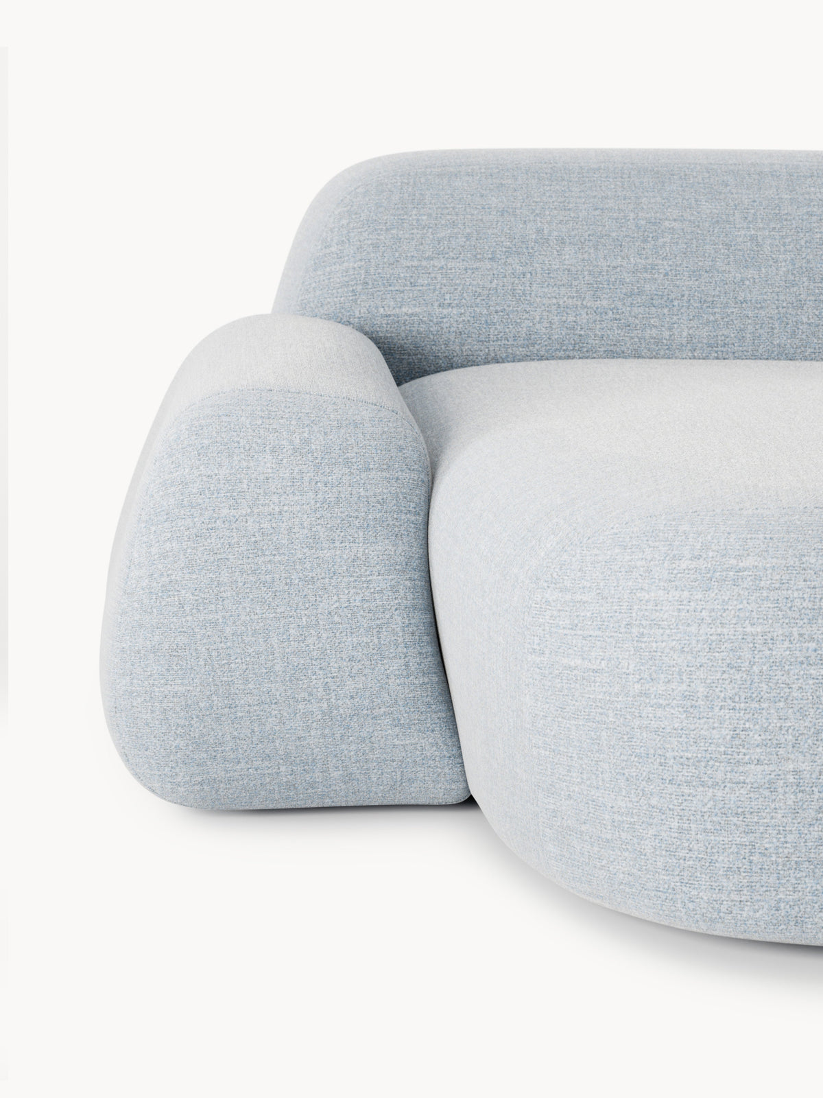 Wolke Modular Bouclé Corner Sofa (4-seater) with Chaise End