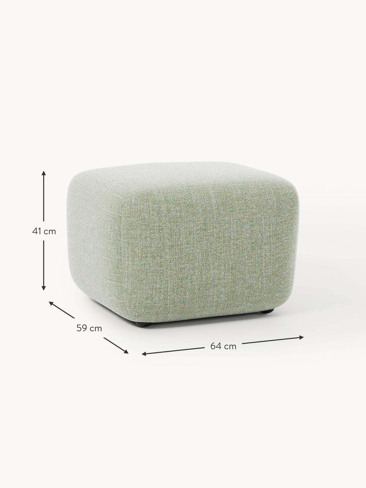 Wolke Bouclé Ottoman