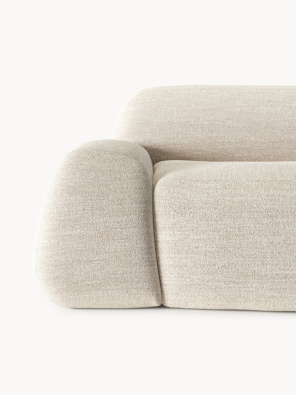 Wolke XL Modular Bouclé Corner Sofa with Chaise End