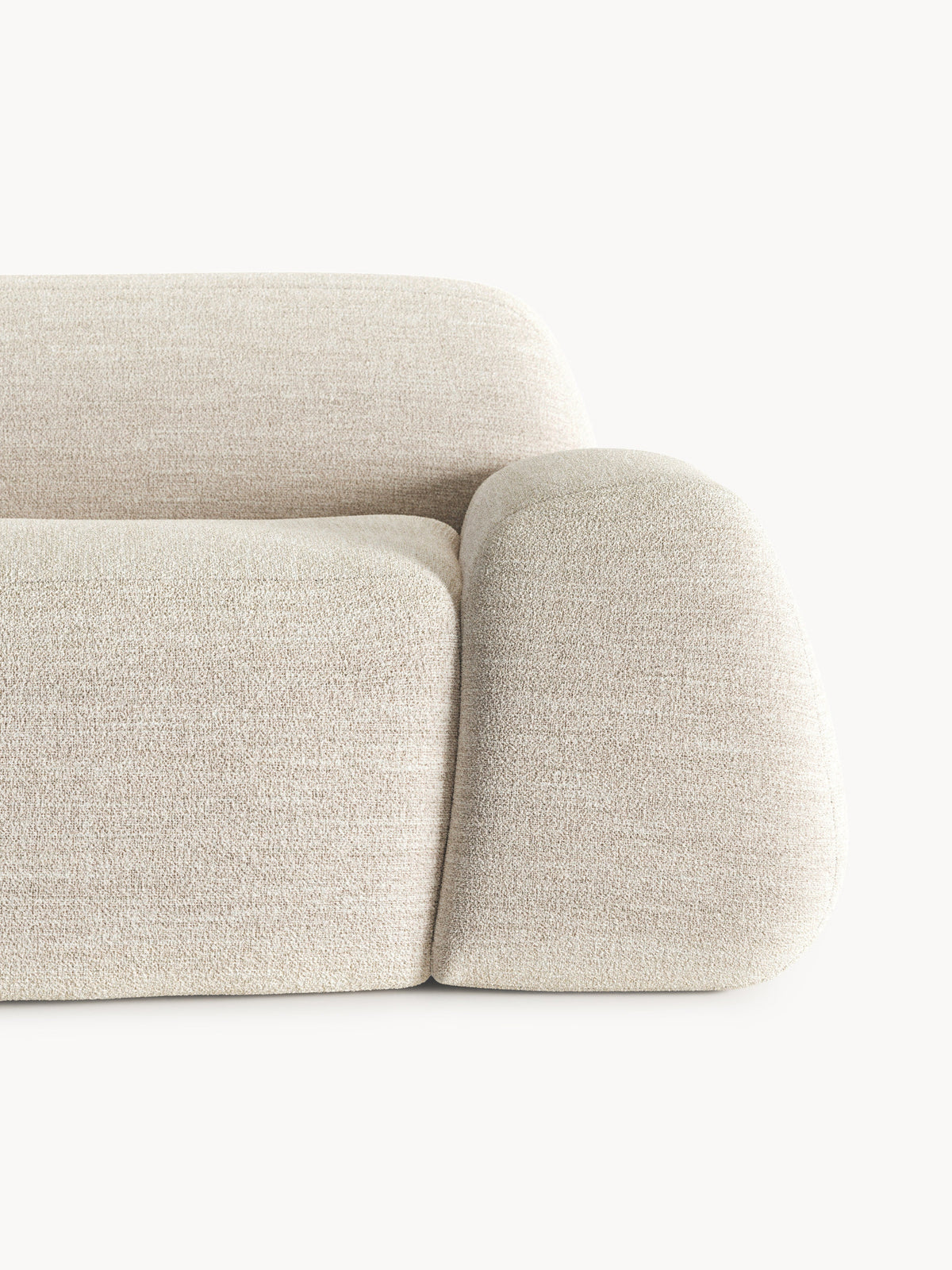 Wolke XL Modular Bouclé Corner Sofa with Chaise End