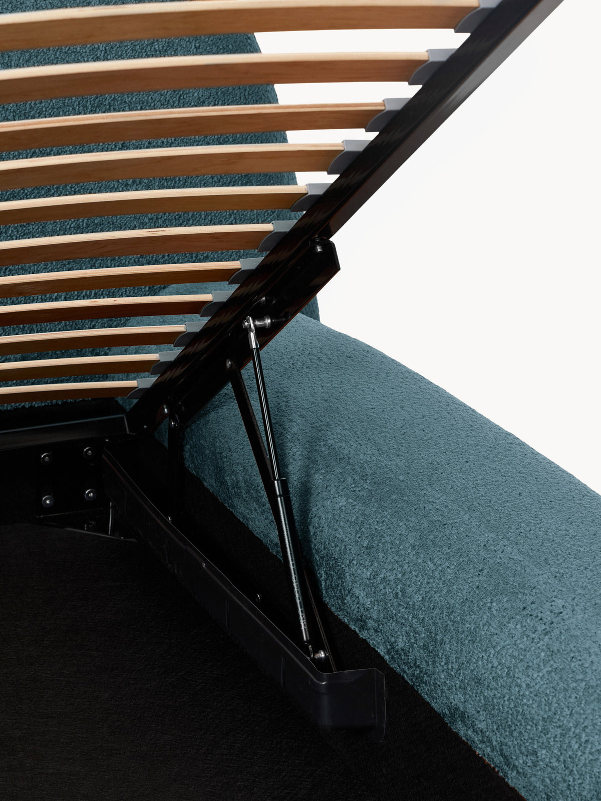 Wolke Upholstered Teddy Bouclé Bed with Storage