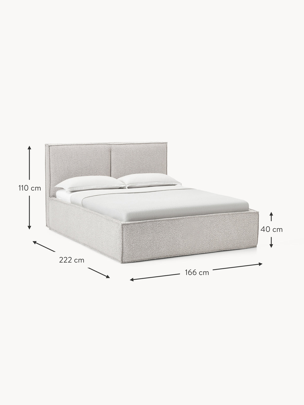 Dream Upholstered Bouclé Bed