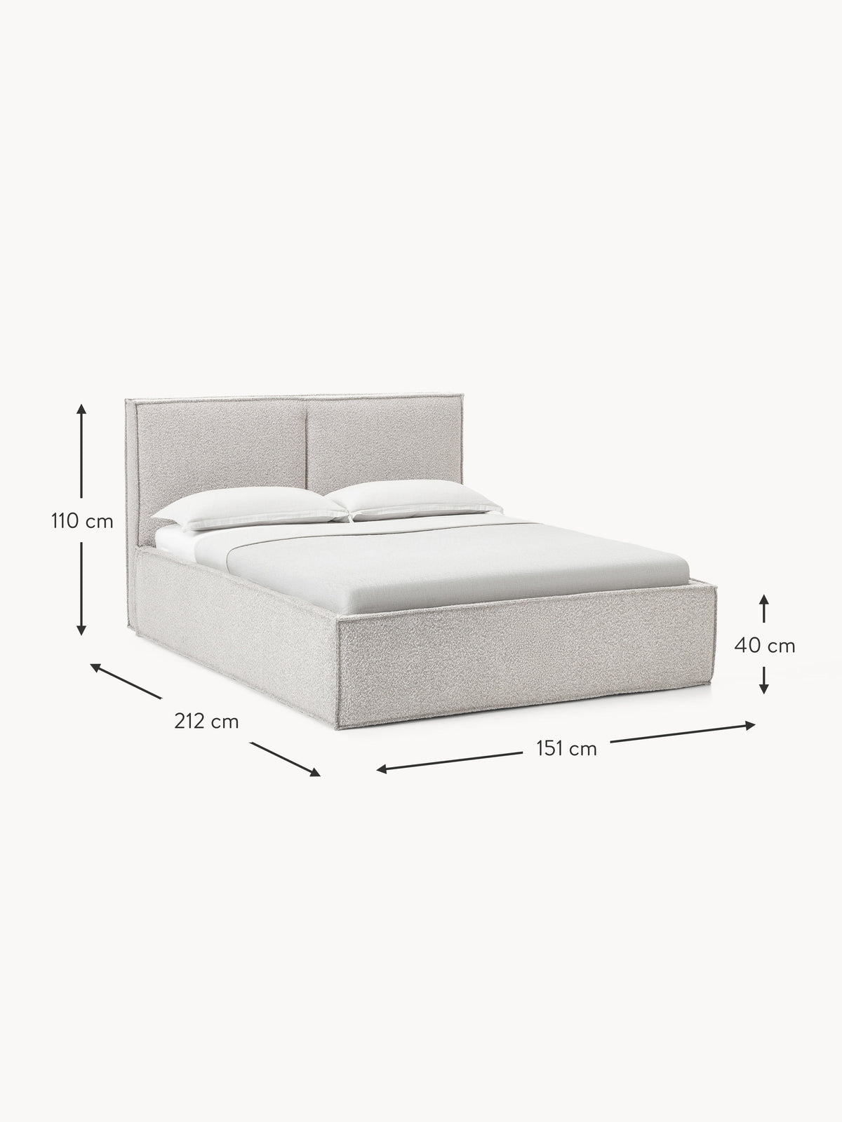 Dream Upholstered Bouclé Bed