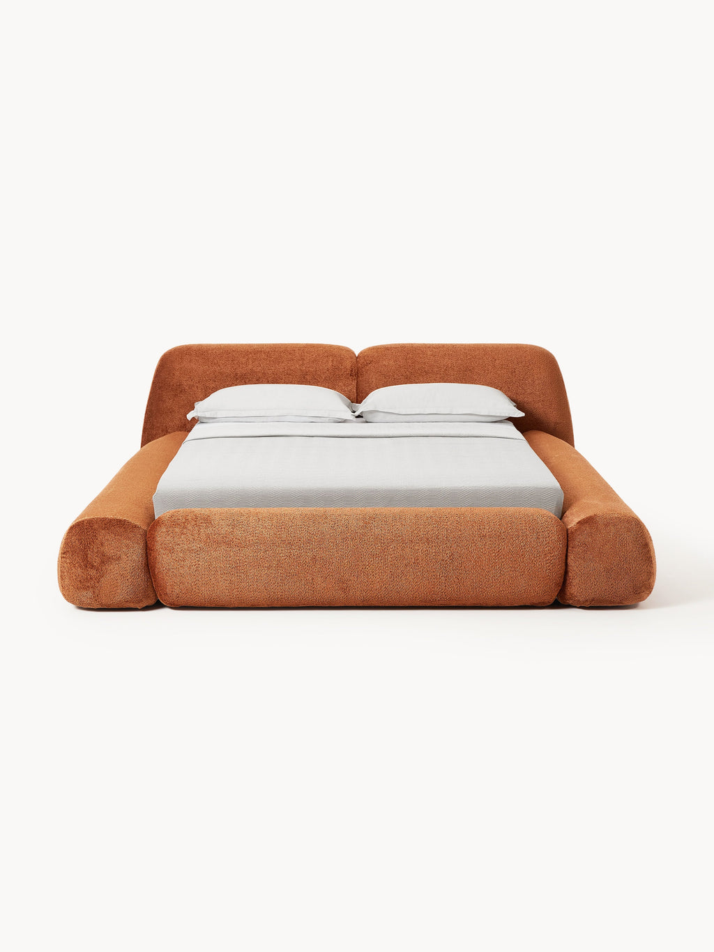 Wolke Upholstered Teddy Bouclé Bed with Storage