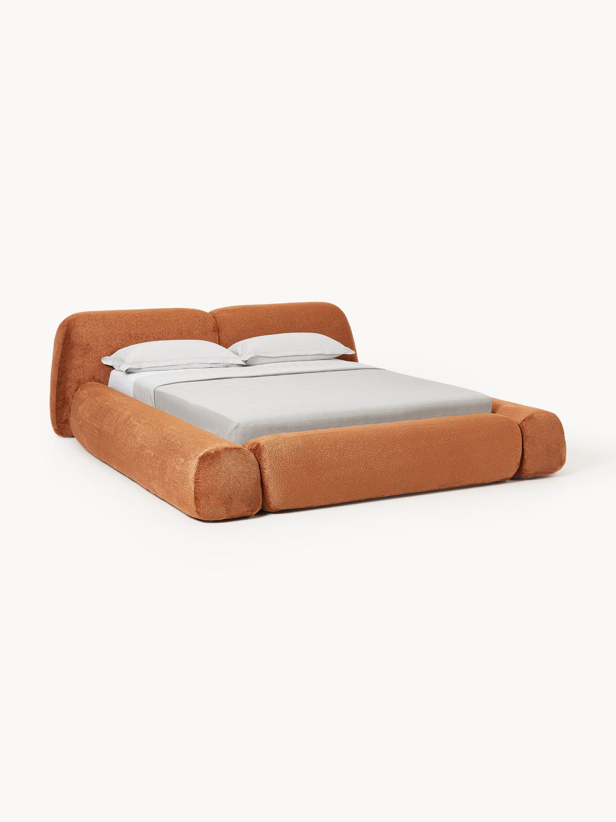 Wolke Upholstered Teddy Bouclé Bed with Storage