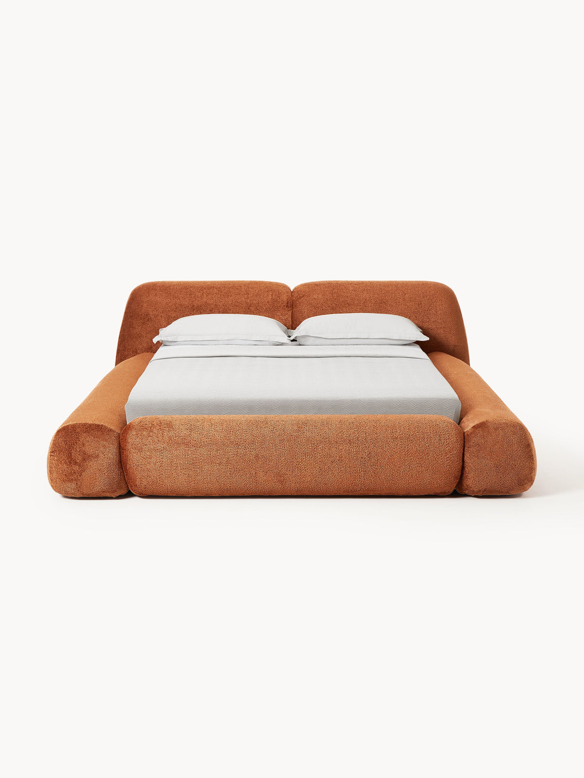 Wolke Upholstered Teddy Bouclé Bed with Storage