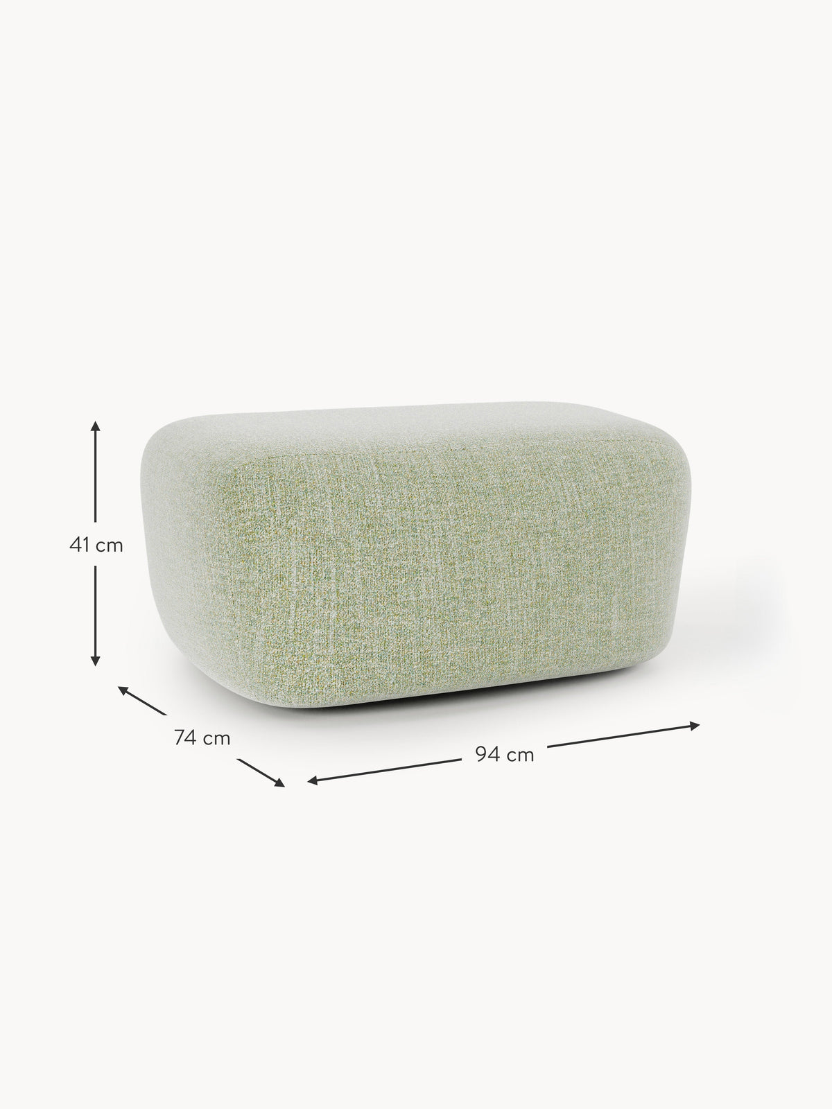 Wolke Large Bouclé Ottoman